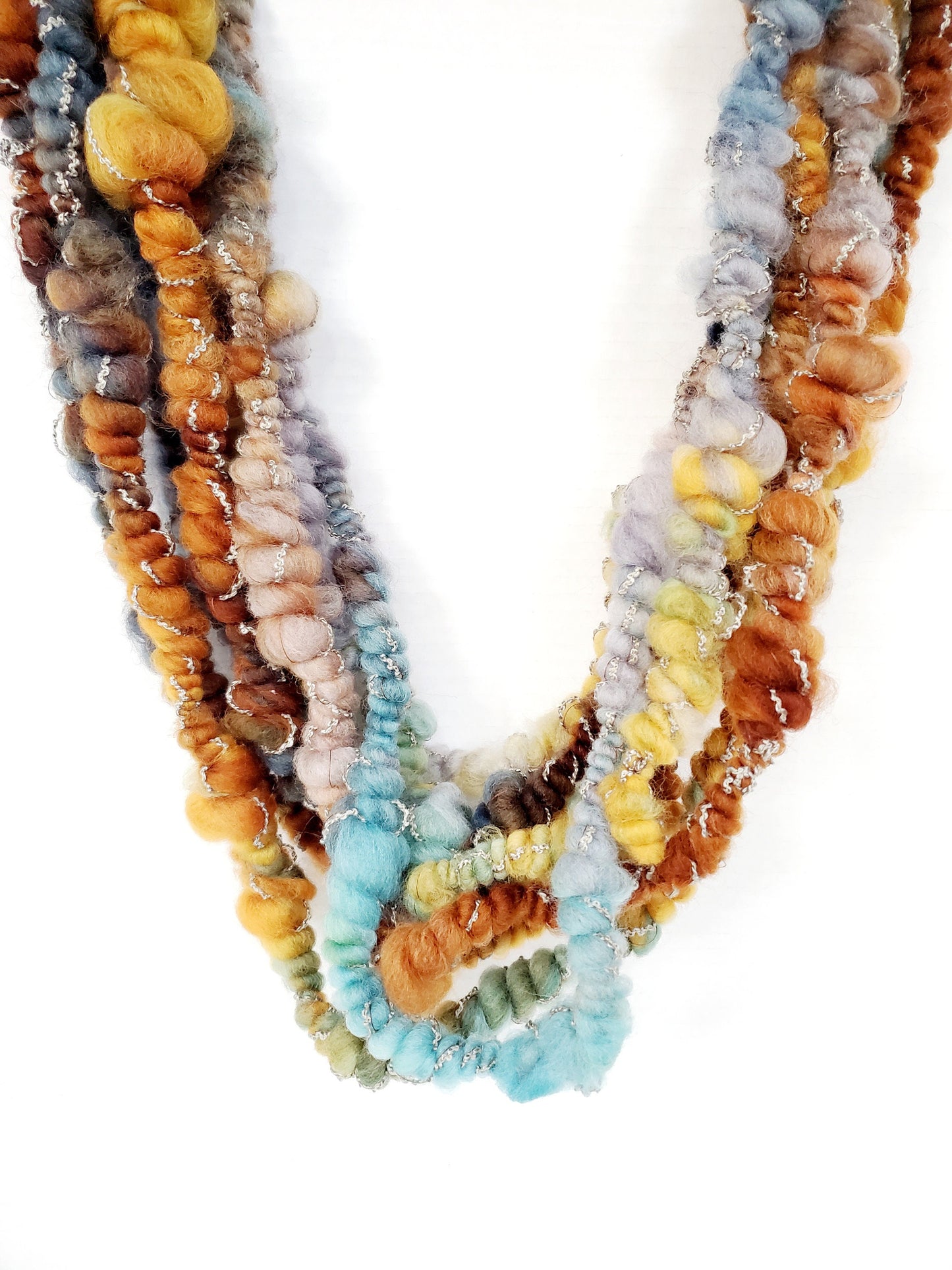 LONELY SHORE 3yrds, Handspun Art Yarn, Weaving and Fiber Arts, Scrap Yarn, Yarn