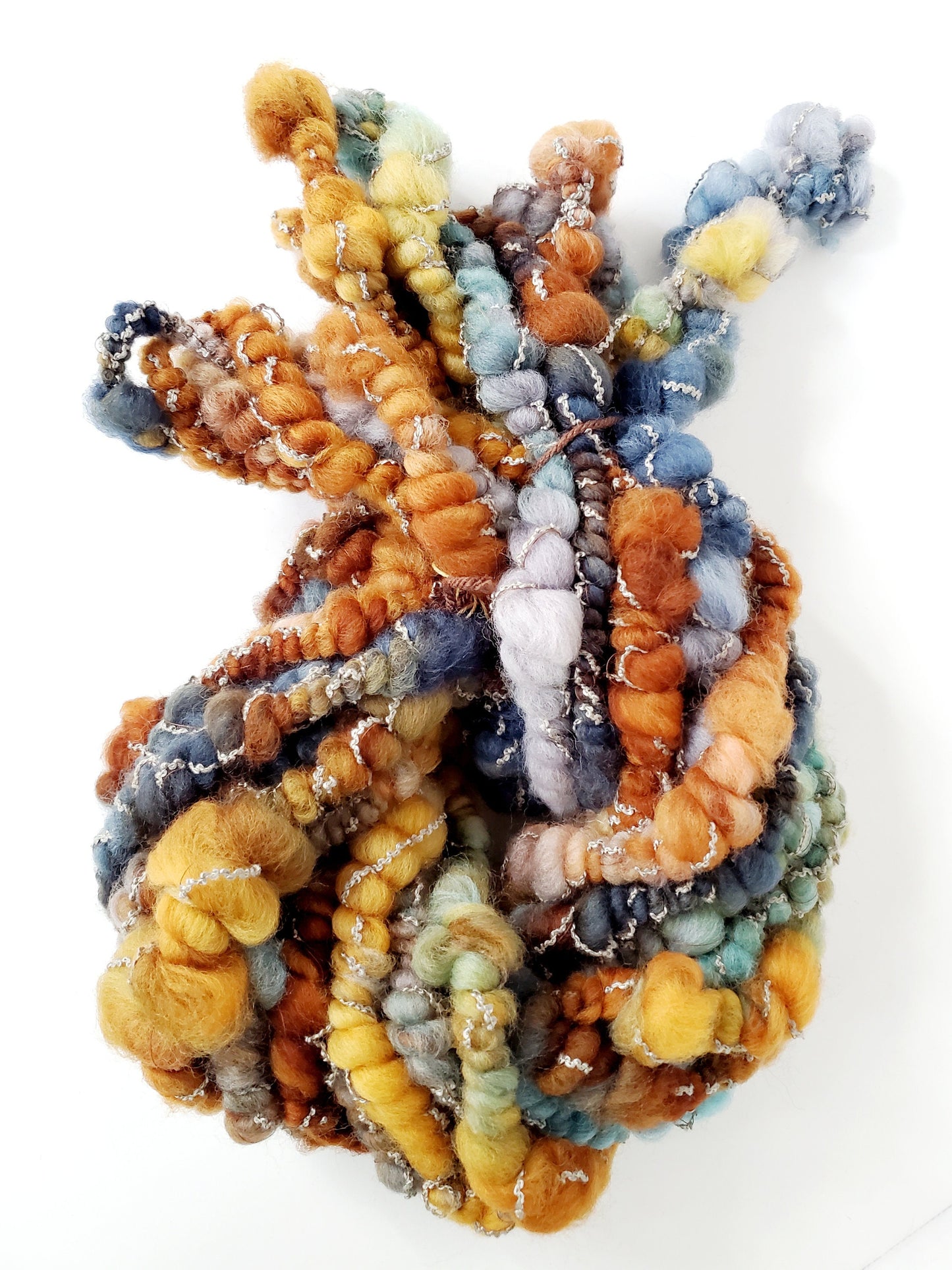 LONELY SHORE 3yrds, Handspun Art Yarn, Weaving and Fiber Arts, Scrap Yarn, Yarn