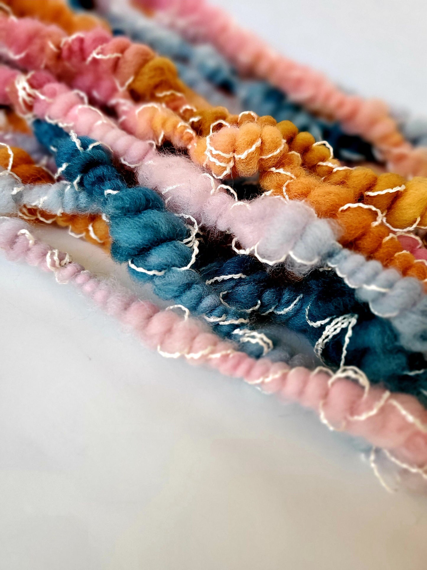PROSPER 3.5yrds, Handspun Art Yarn, Weaving and Fiber Arts, Scrap Yarn, Yarn