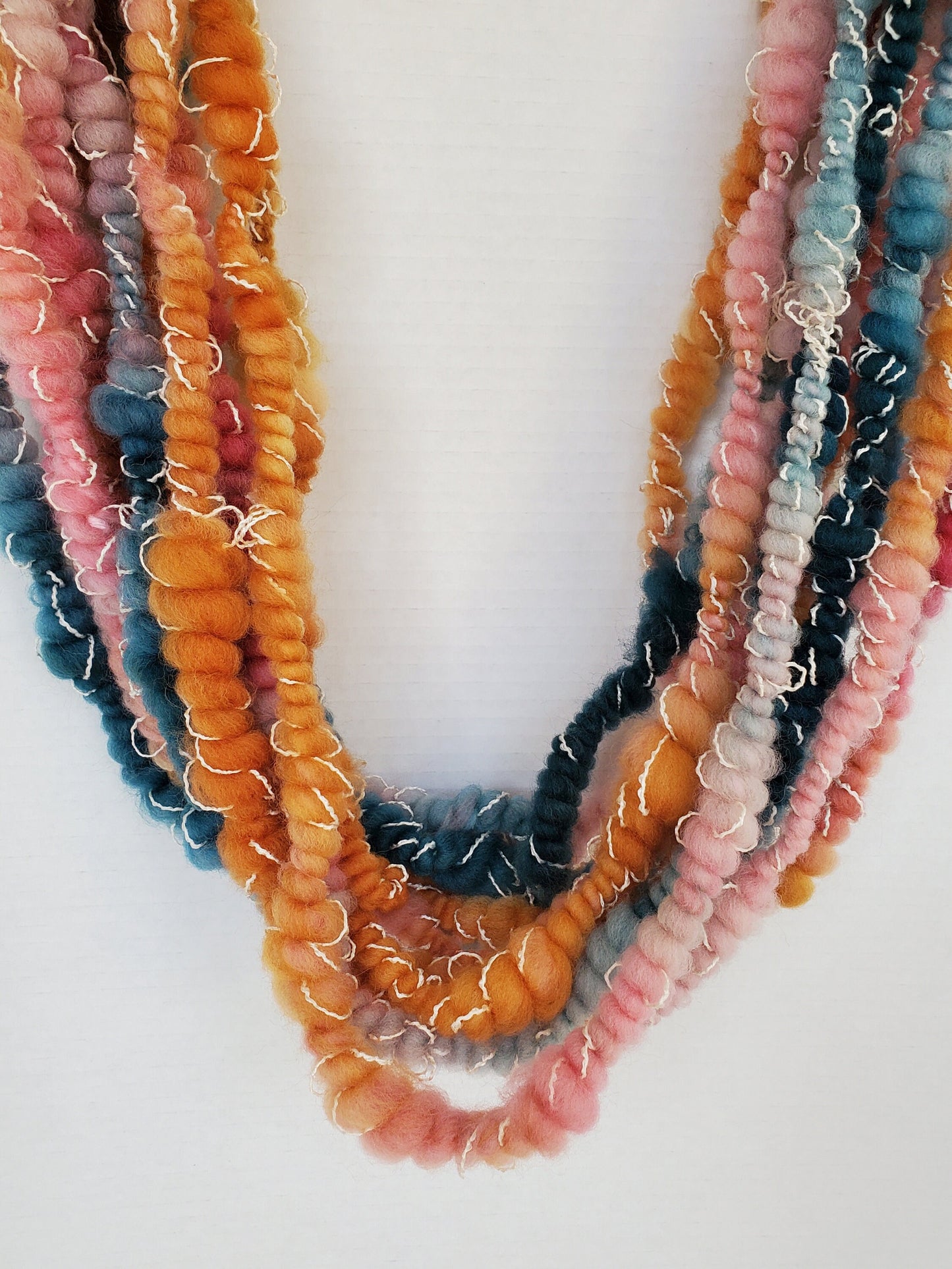 PROSPER 3.5yrds, Handspun Art Yarn, Weaving and Fiber Arts, Scrap Yarn, Yarn