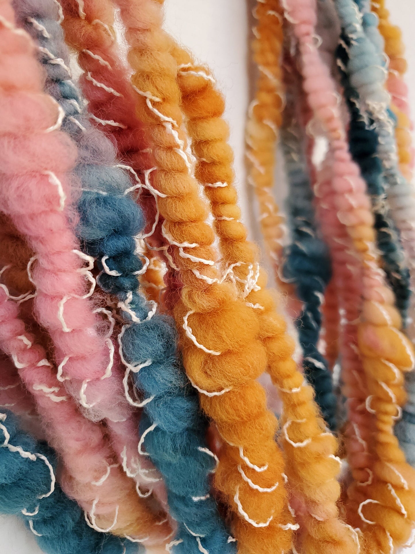 PROSPER 3.5yrds, Handspun Art Yarn, Weaving and Fiber Arts, Scrap Yarn, Yarn