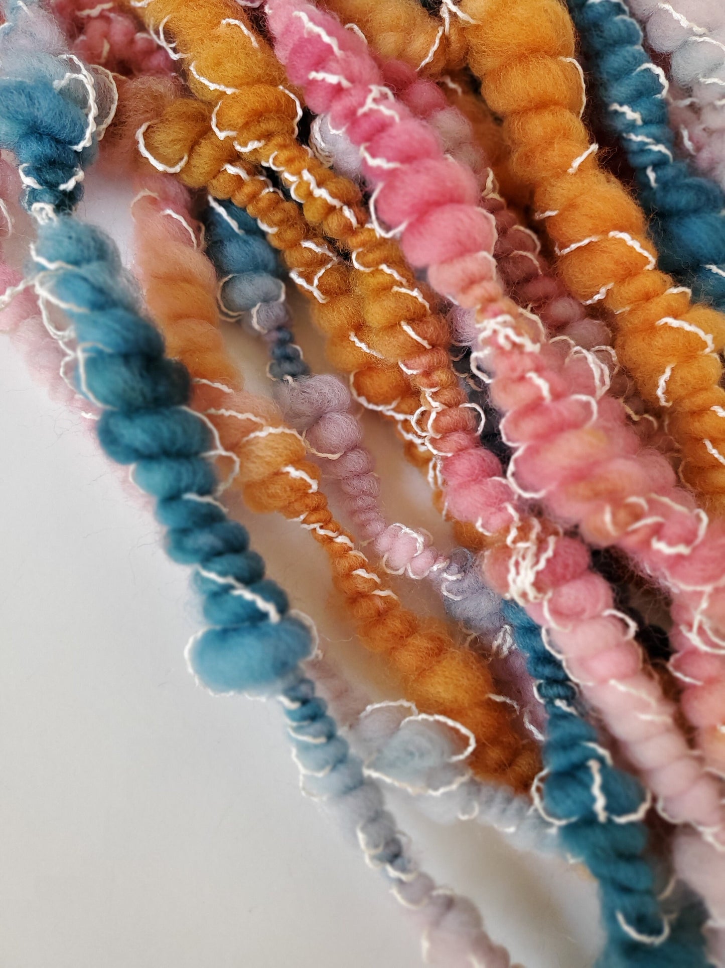 PROSPER 3.5yrds, Handspun Art Yarn, Weaving and Fiber Arts, Scrap Yarn, Yarn
