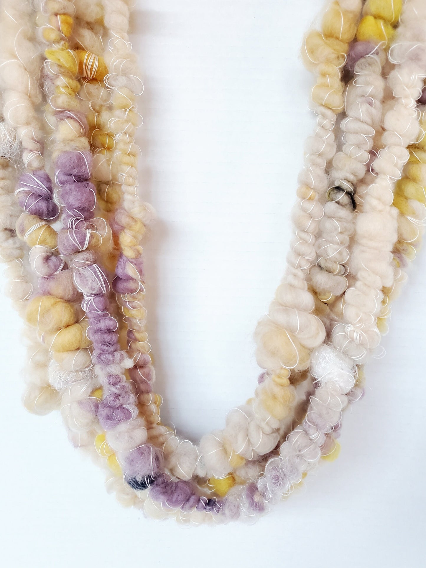 NEST 2.5yrds, Handspun Art Yarn, Weaving and Fiber Arts, Scrap Yarn, Yarn
