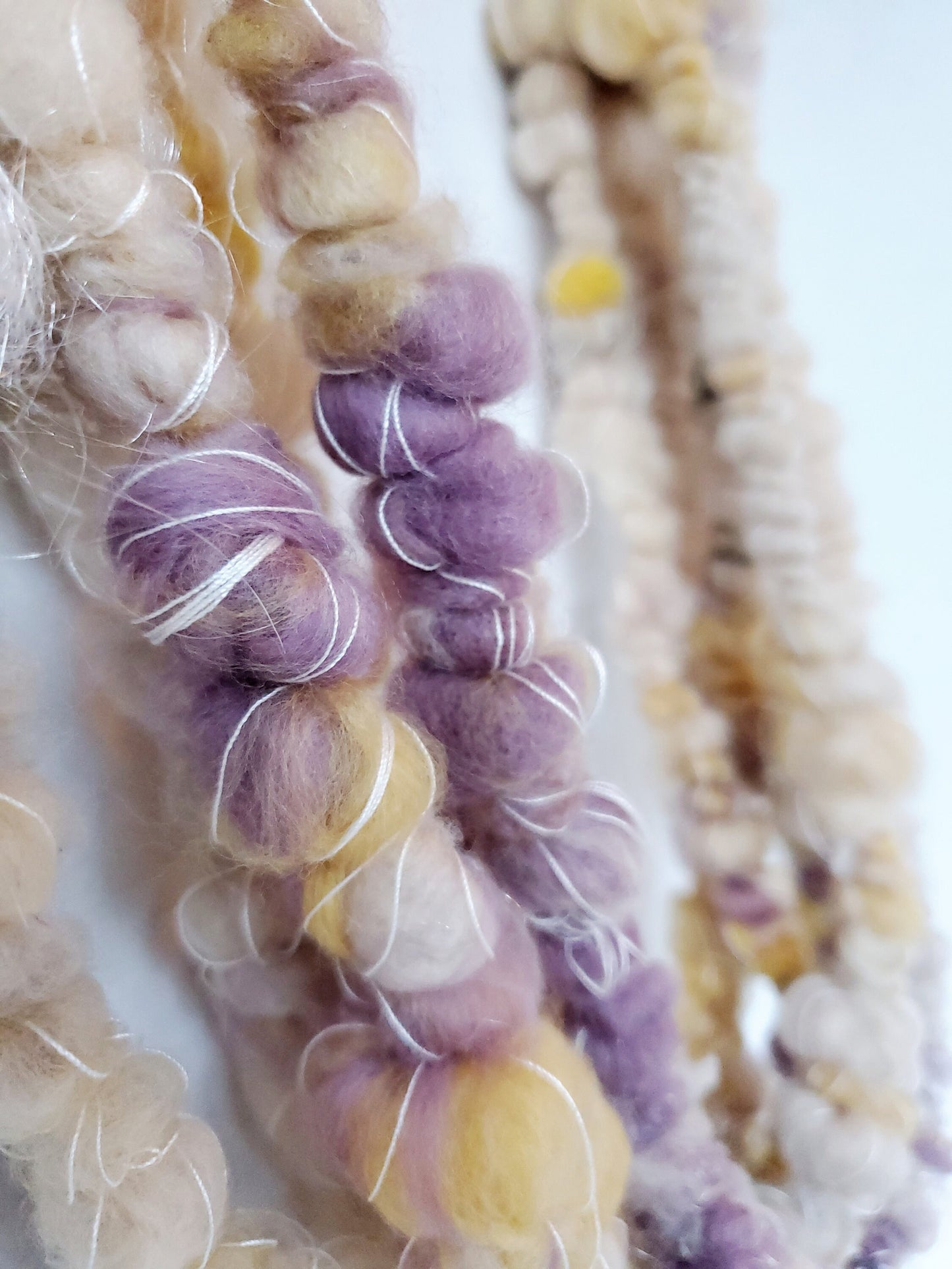 NEST 2.5yrds, Handspun Art Yarn, Weaving and Fiber Arts, Scrap Yarn, Yarn