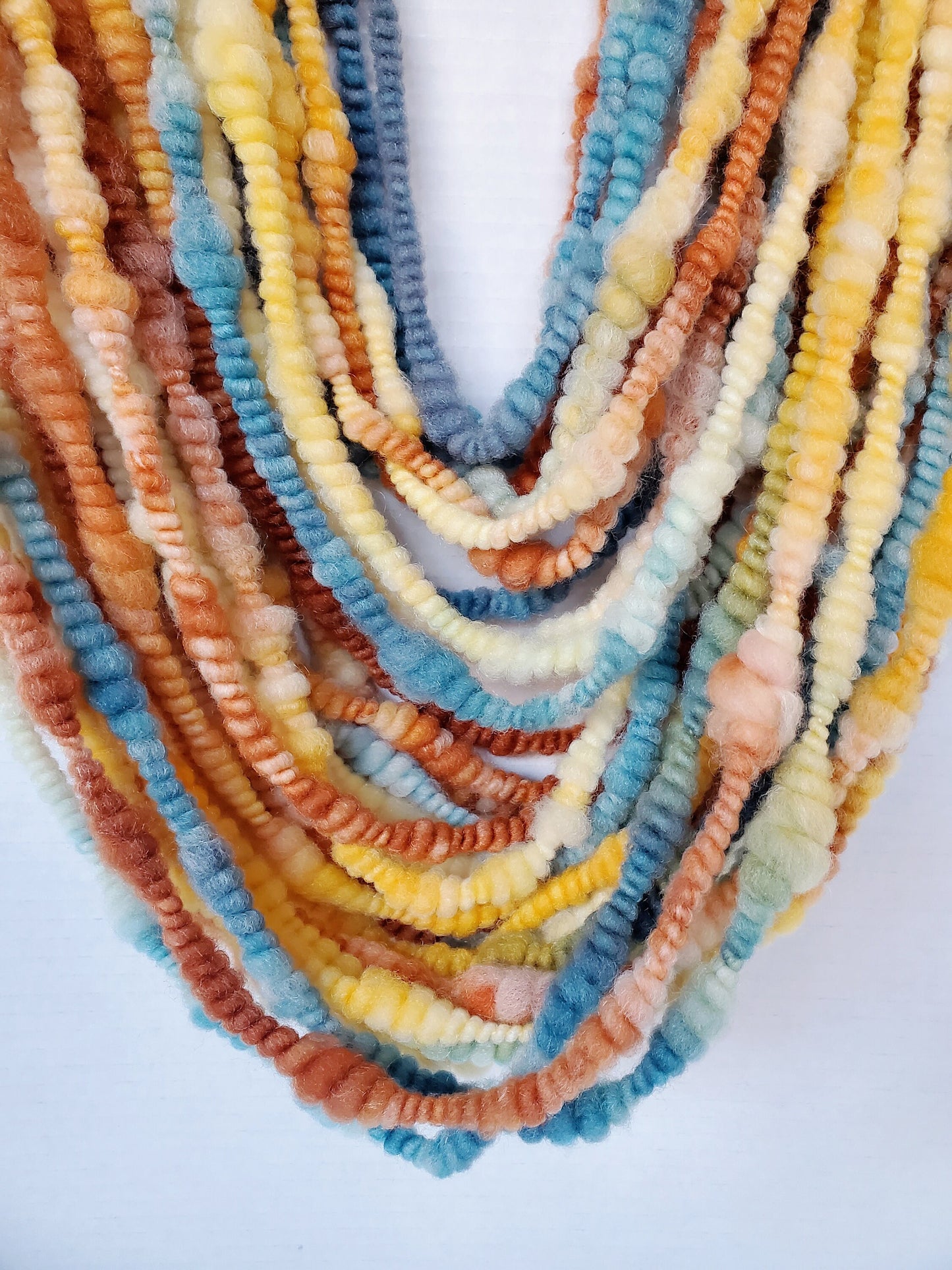 SAHARA 5yrds, Handspun Art Yarn, Weaving and Fiber Arts, Scrap Yarn, Yarn