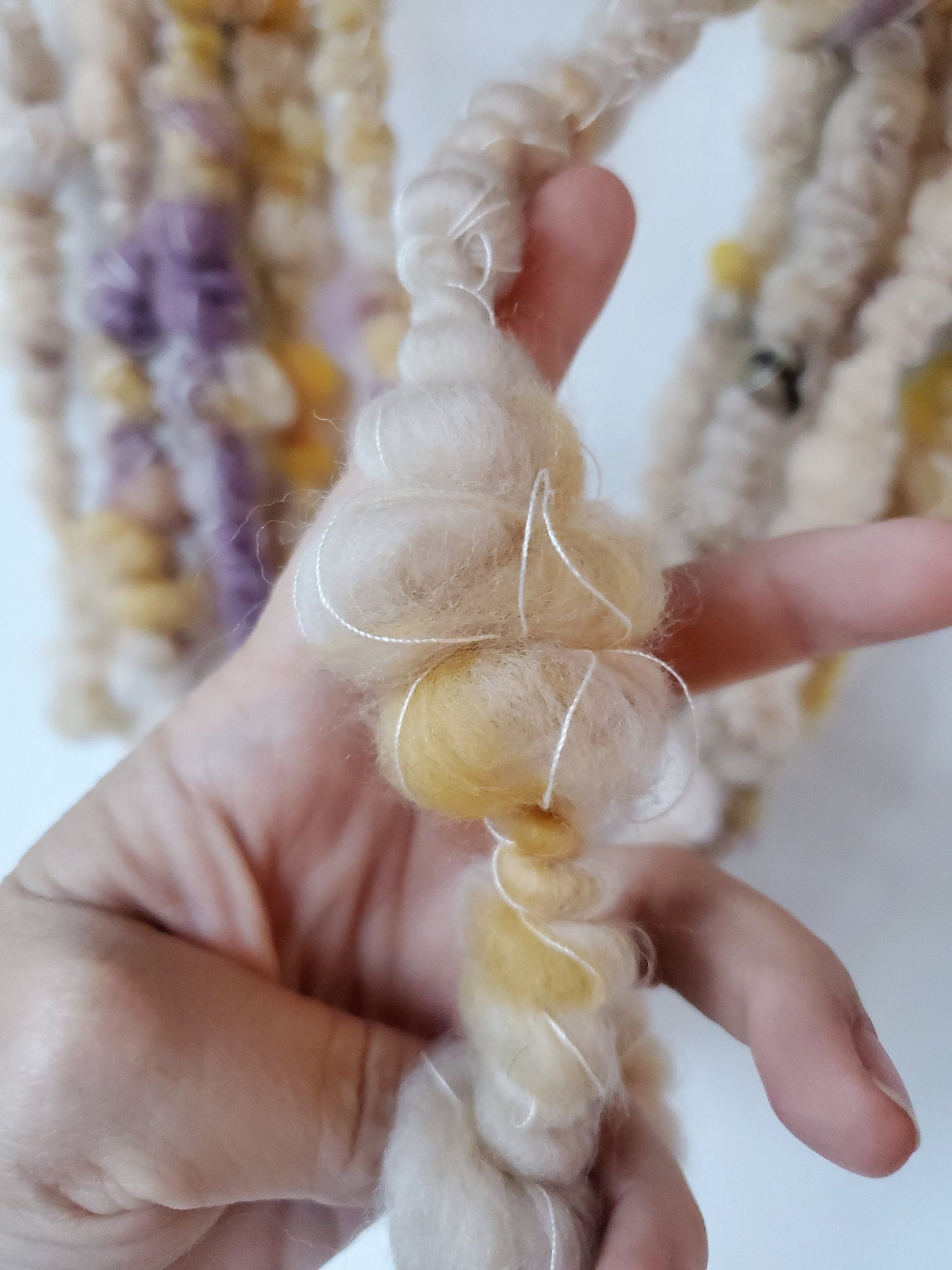 NEST 2.5yrds, Handspun Art Yarn, Weaving and Fiber Arts, Scrap Yarn, Yarn