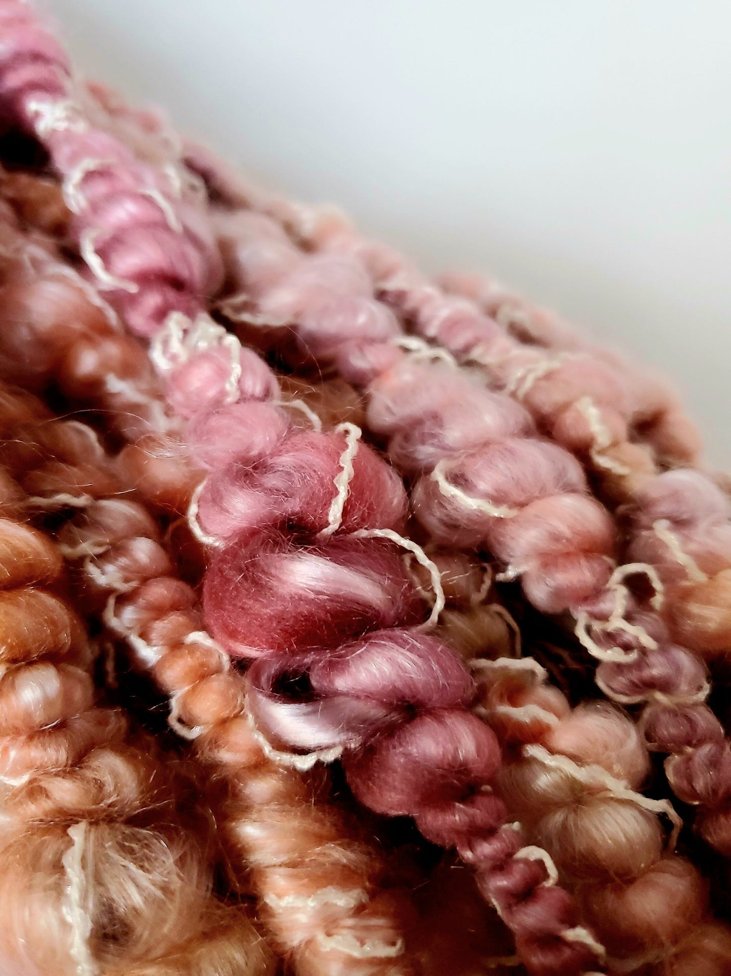 BYGONE 3.5yrds, Handspun Art Yarn, Weaving and Fiber Arts, Scrap Yarn, Yarn