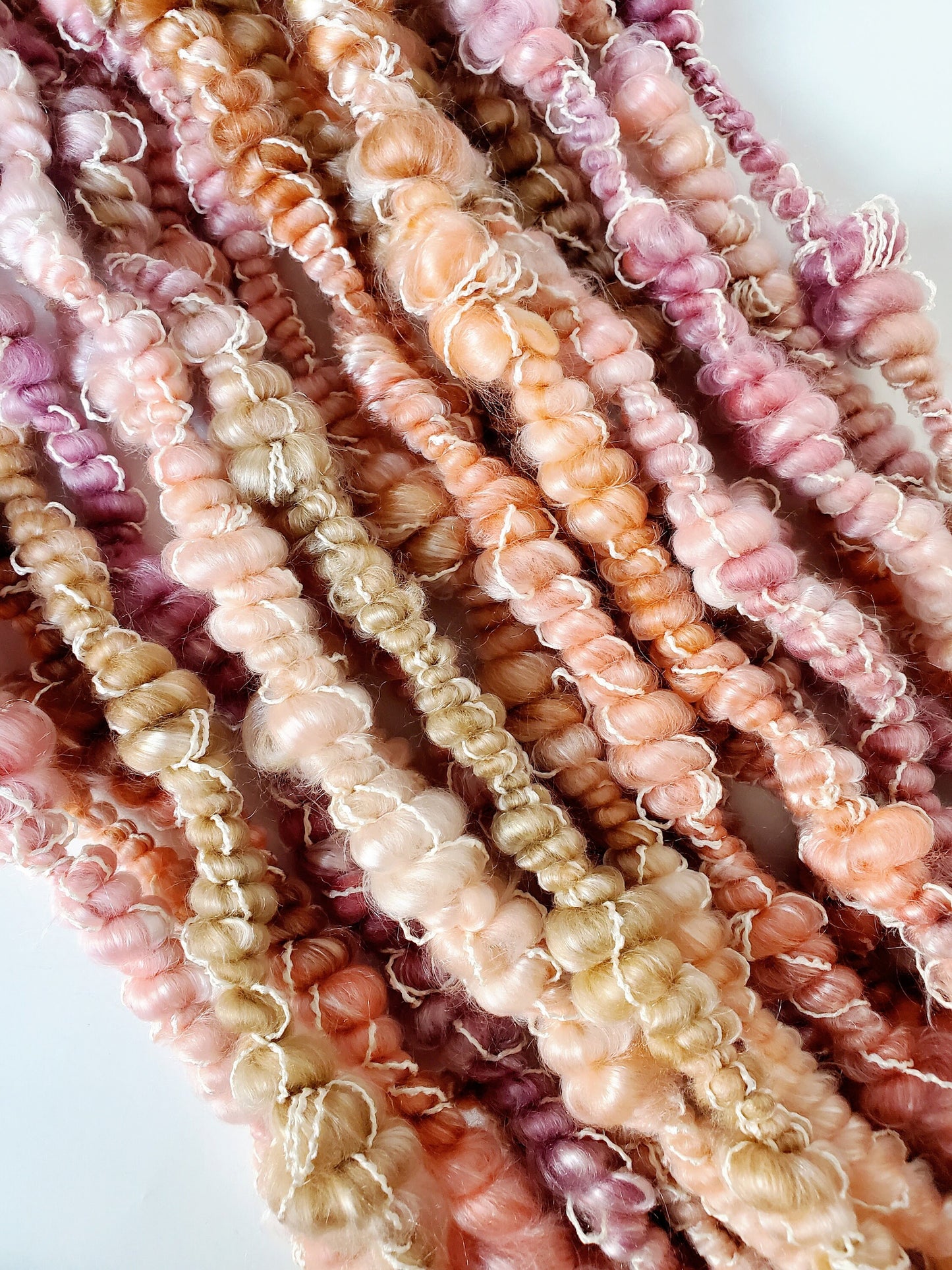 BYGONE 3.5yrds, Handspun Art Yarn, Weaving and Fiber Arts, Scrap Yarn, Yarn