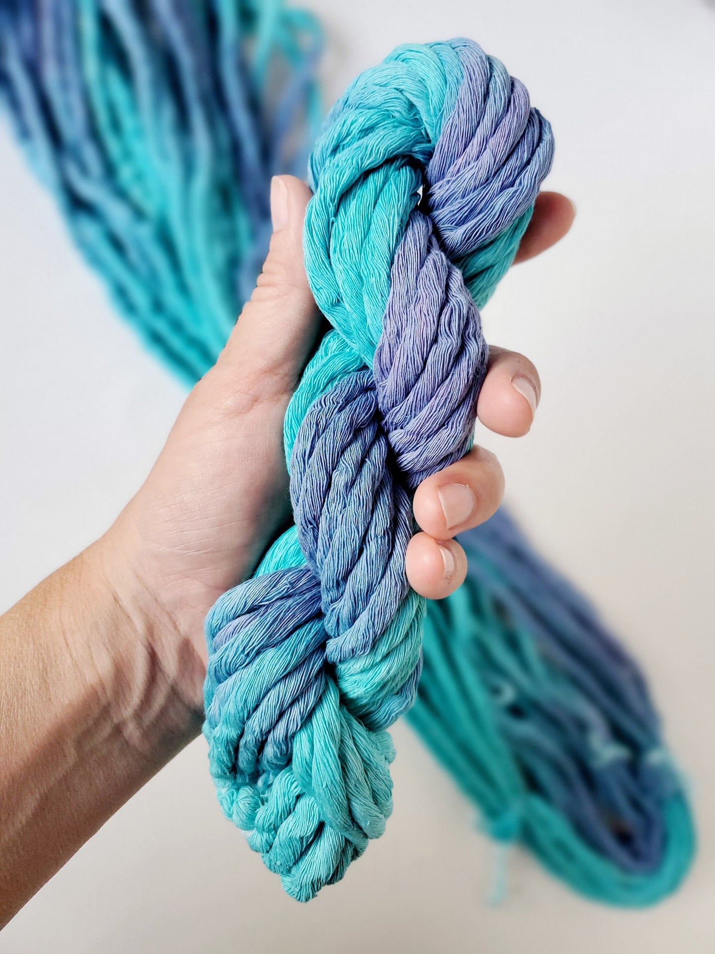 5mm MARINE cotton macrame string 10yrds, Handspun Art Yarn, Weaving and Fiber Arts, Scrap Yarn, Yarn, macramé, cotton string