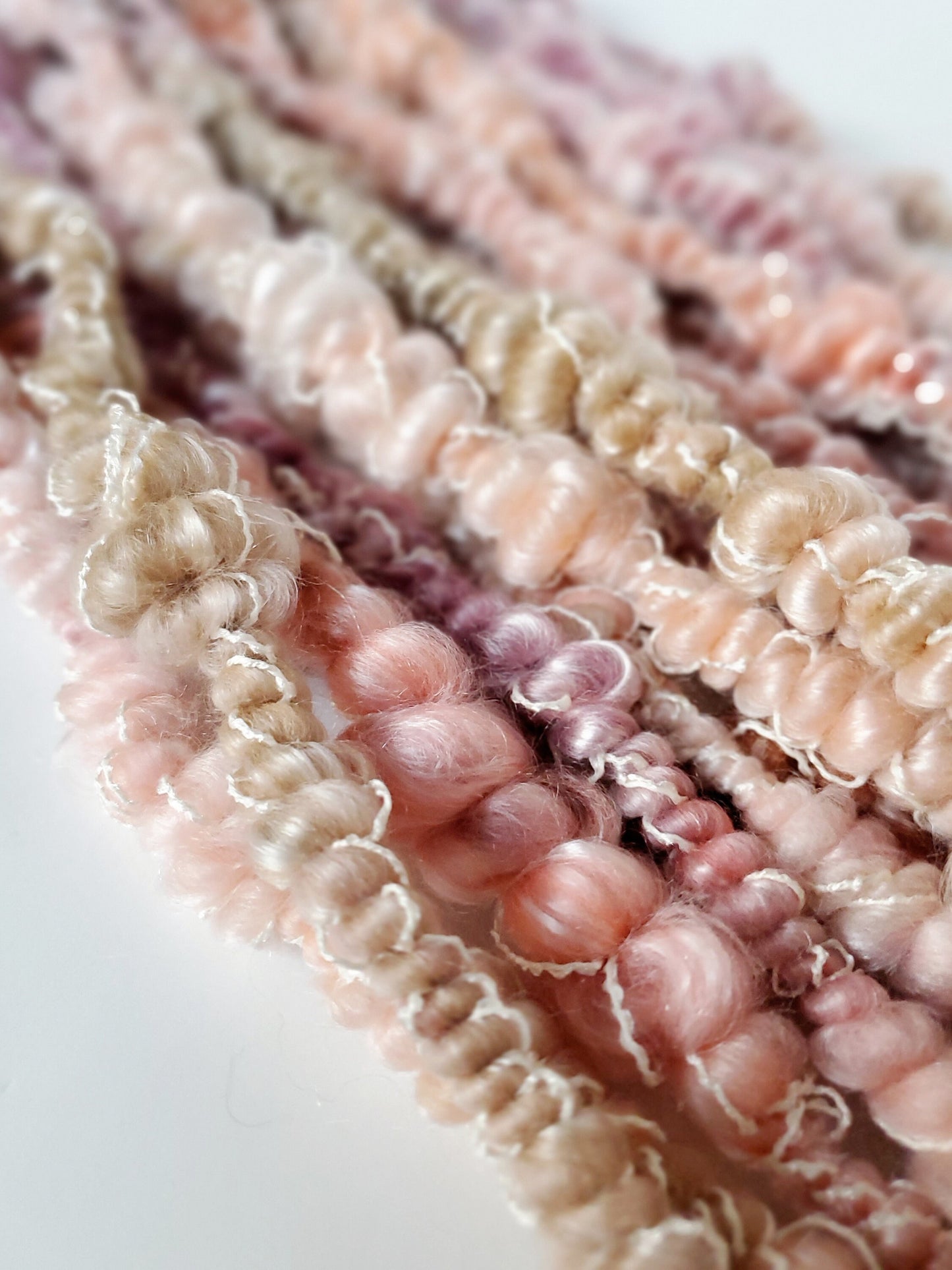 BYGONE 3.5yrds, Handspun Art Yarn, Weaving and Fiber Arts, Scrap Yarn, Yarn