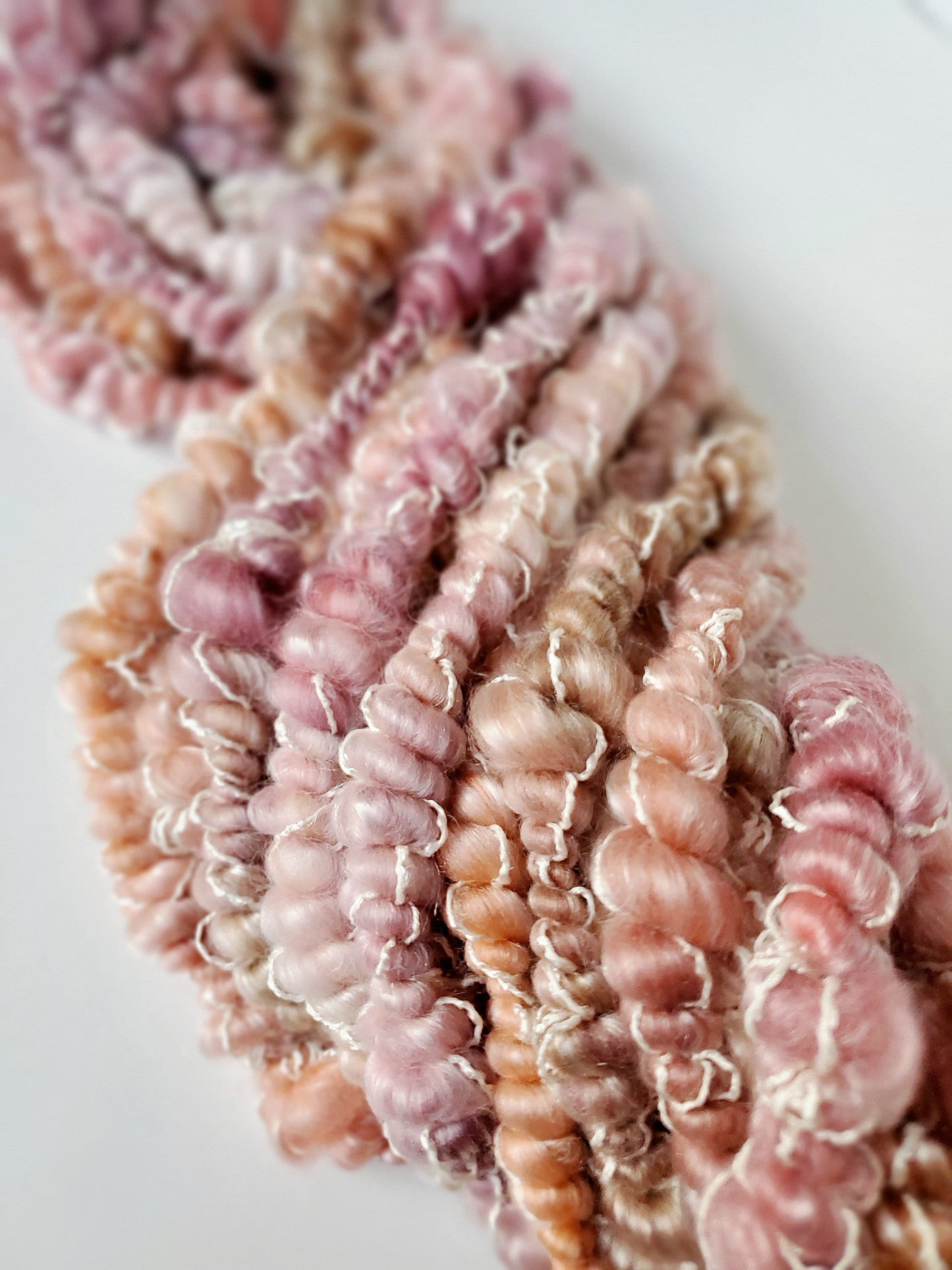 BYGONE 3.5yrds, Handspun Art Yarn, Weaving and Fiber Arts, Scrap Yarn, Yarn
