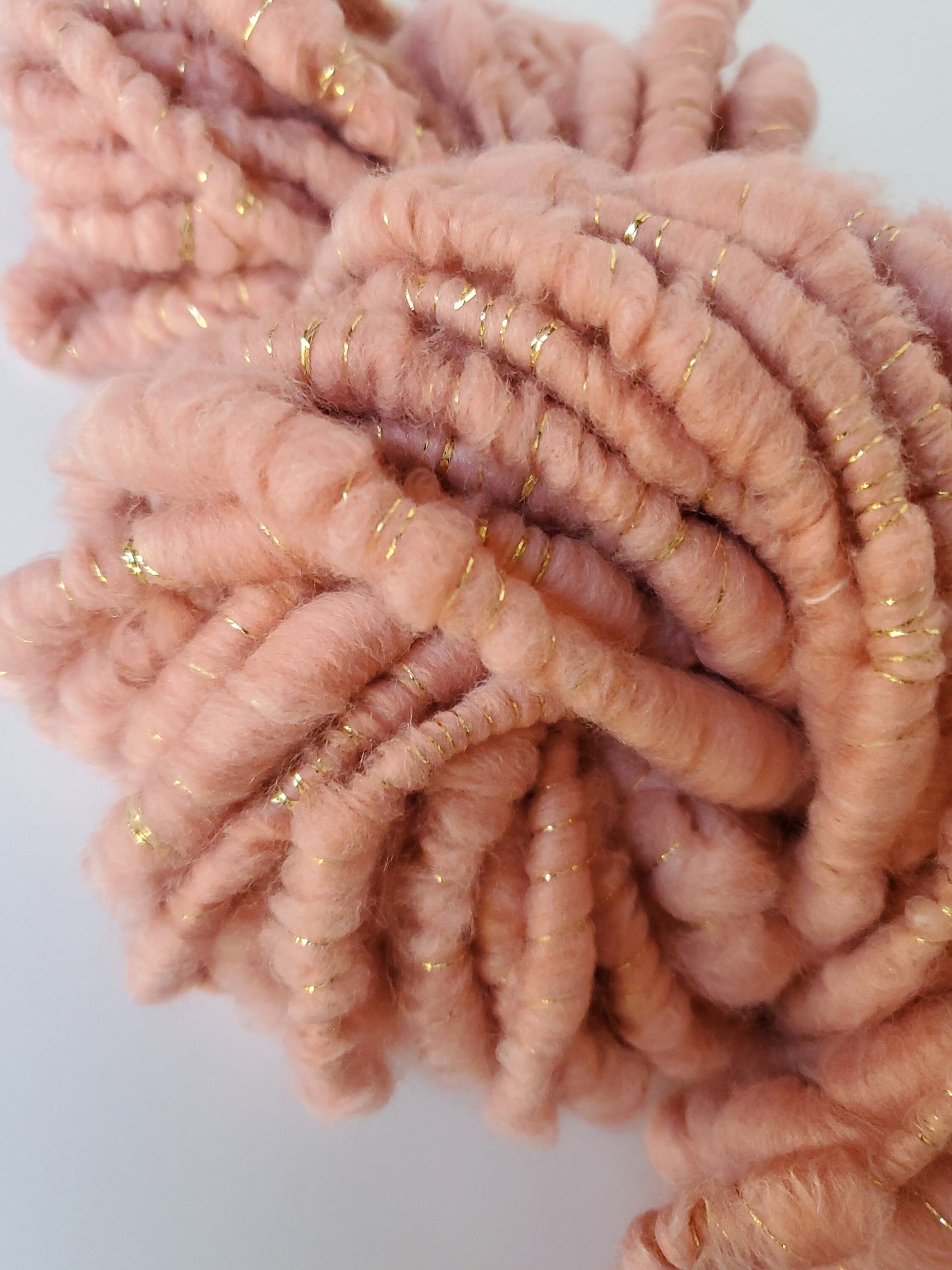 ROMANTIC 5.5yrds, Handspun Art Yarn, Weaving and Fiber Arts, Scrap Yarn, Yarn