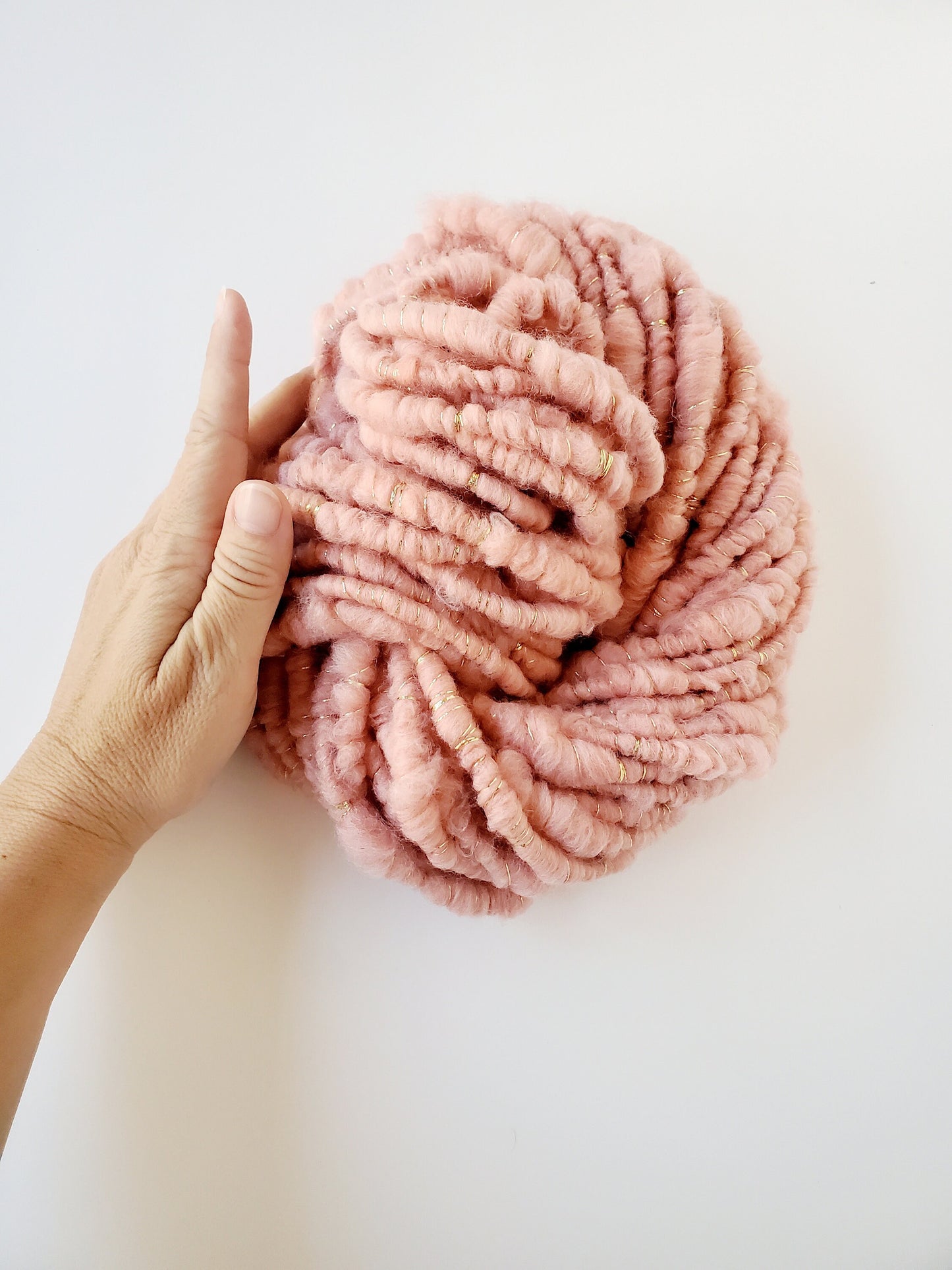 ROMANTIC 5.5yrds, Handspun Art Yarn, Weaving and Fiber Arts, Scrap Yarn, Yarn