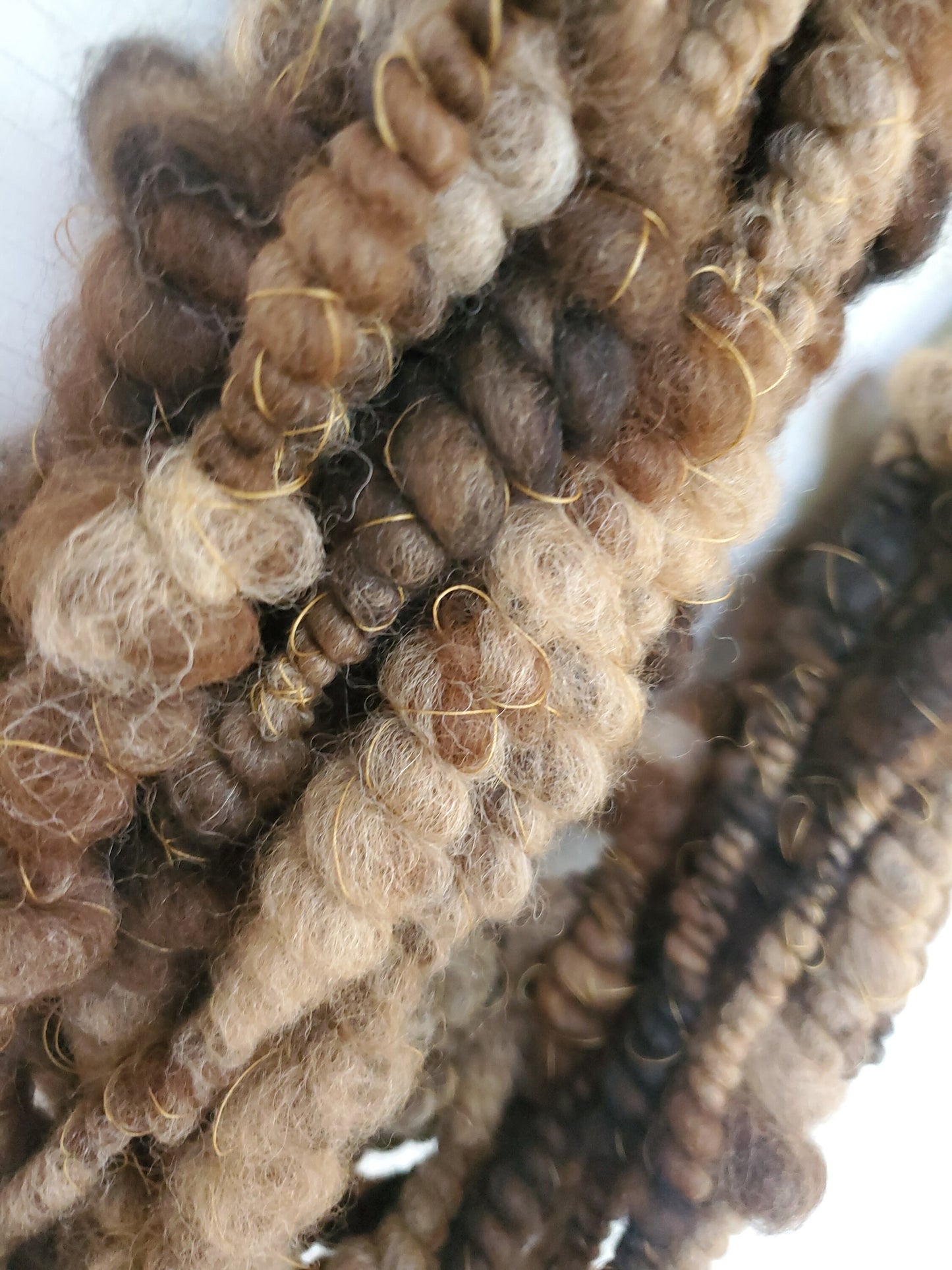 BURNT 4yrds, Handspun Art Yarn, Weaving and Fiber Arts, Scrap Yarn, Yarn