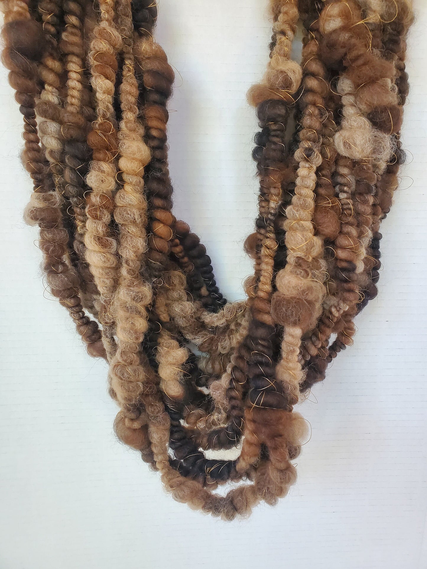 BURNT 4yrds, Handspun Art Yarn, Weaving and Fiber Arts, Scrap Yarn, Yarn