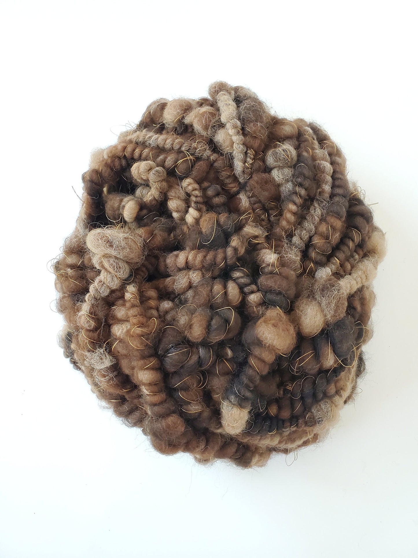 BURNT 4yrds, Handspun Art Yarn, Weaving and Fiber Arts, Scrap Yarn, Yarn
