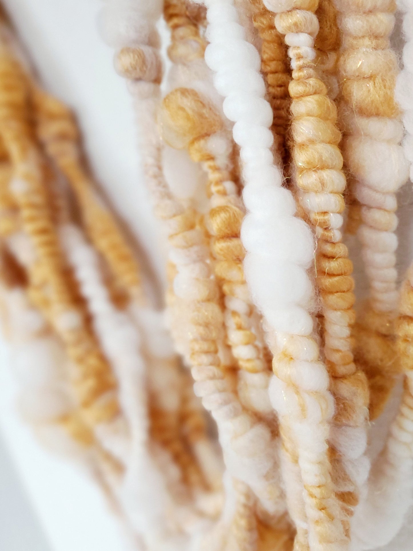 BUTTERSCOTCH 4yrds, Handspun Art Yarn, Weaving and Fiber Arts, Scrap Yarn, Yarn