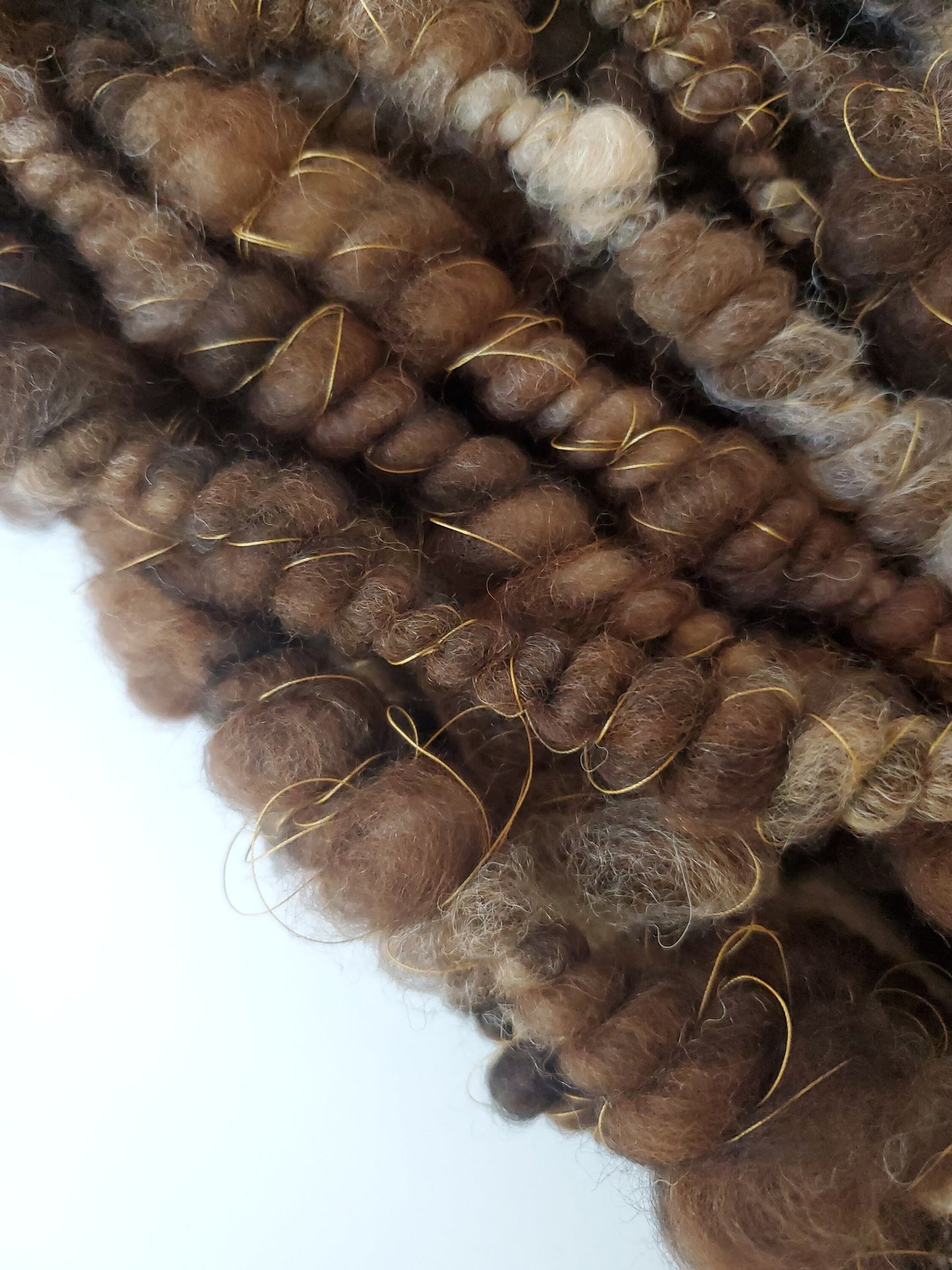 BURNT 4yrds, Handspun Art Yarn, Weaving and Fiber Arts, Scrap Yarn, Yarn