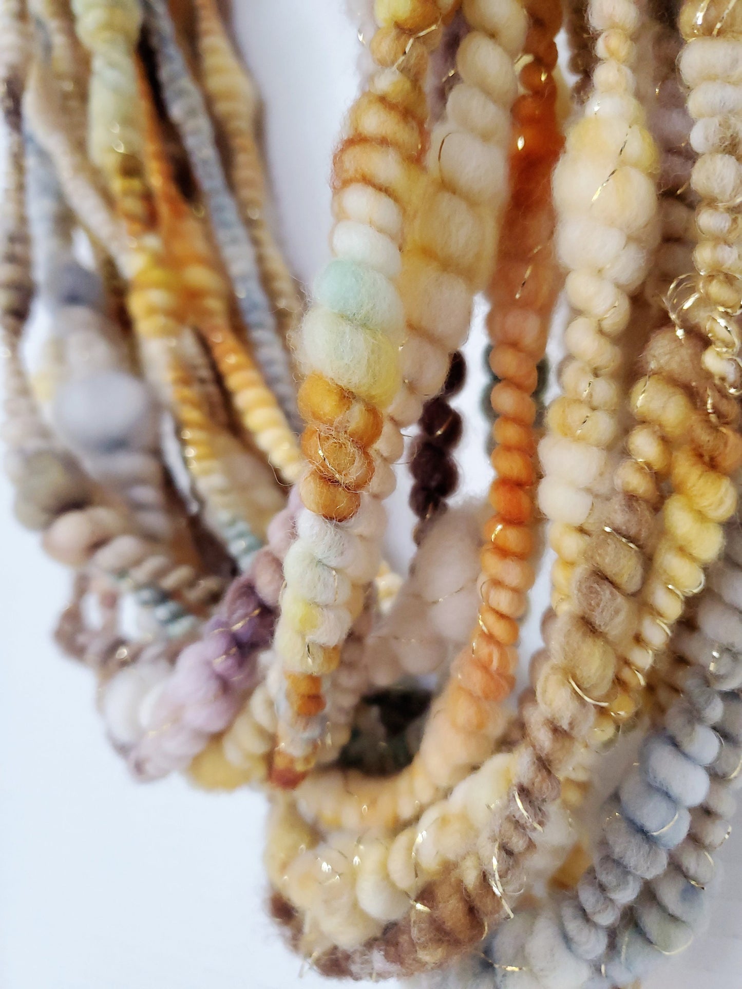 TESS 4yrds, Handspun Art Yarn, Weaving and Fiber Arts, Scrap Yarn, Yarn