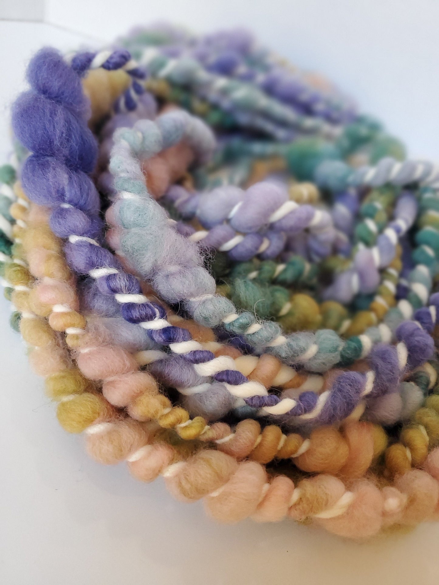 ZANY 4yrds, Handspun Art Yarn, Weaving and Fiber Arts, Scrap Yarn, Yarn