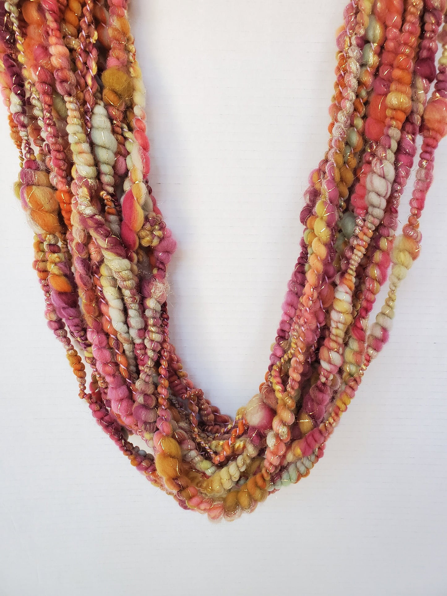 STILL STANDING 5.5yrds, Handspun Art Yarn, Weaving and Fiber Arts, Scrap Yarn, Yarn