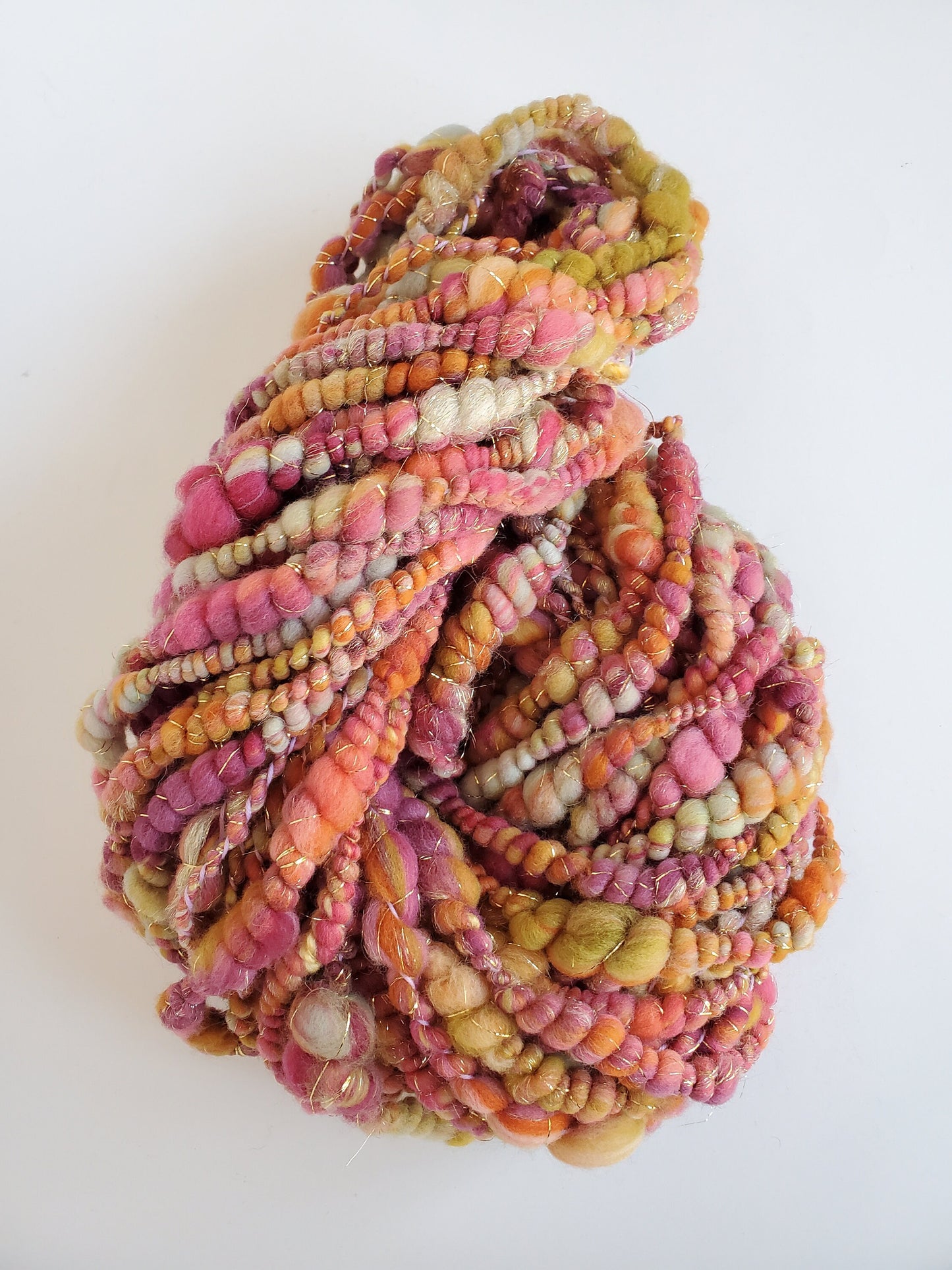 STILL STANDING 5.5yrds, Handspun Art Yarn, Weaving and Fiber Arts, Scrap Yarn, Yarn