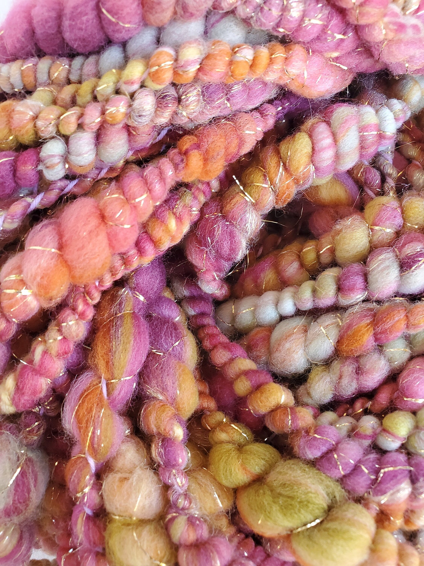 STILL STANDING 5.5yrds, Handspun Art Yarn, Weaving and Fiber Arts, Scrap Yarn, Yarn