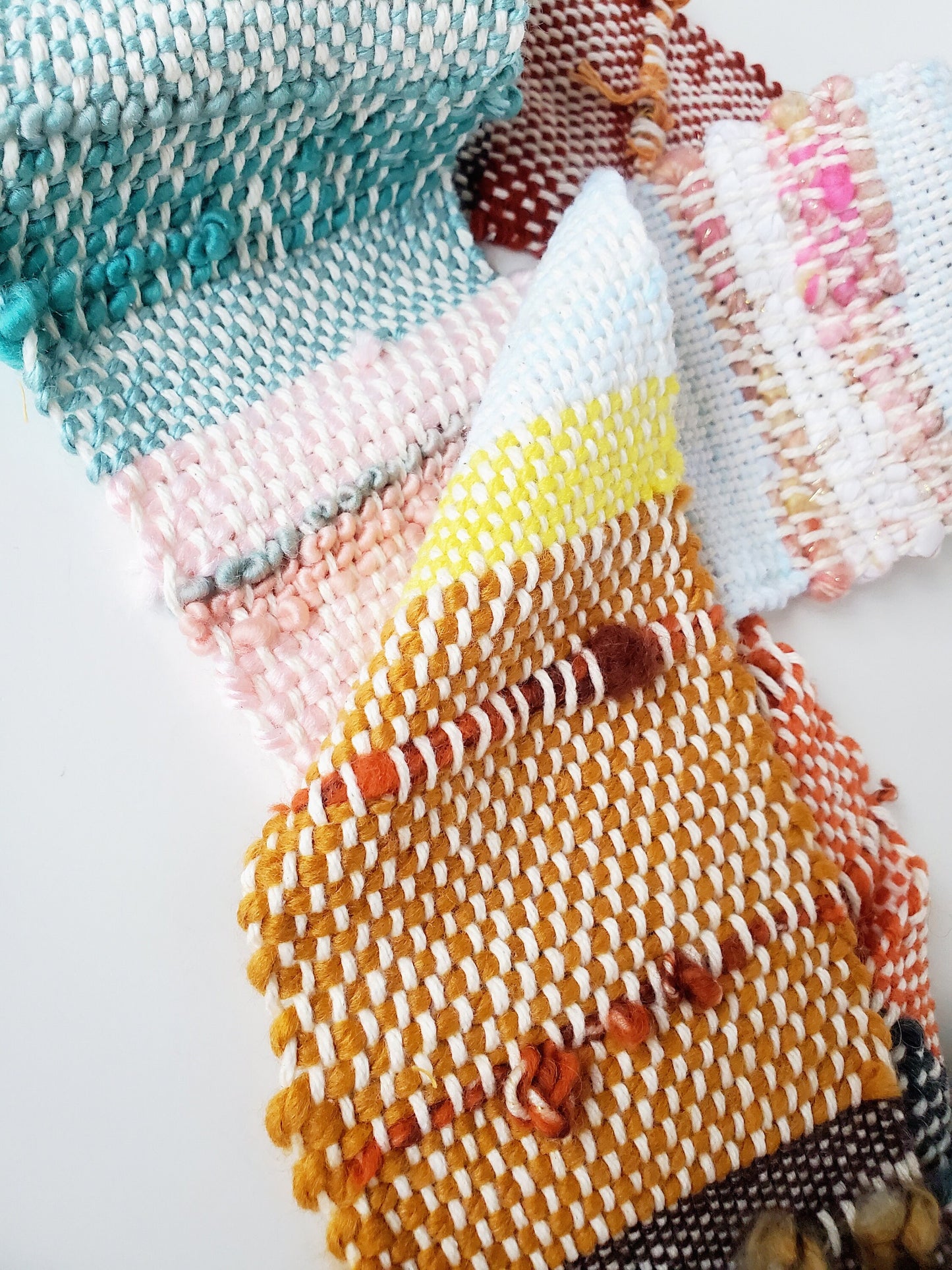 HANDSPUN SCARF, Handspun Art Yarn, Weaving and Fiber Arts, Scrap Yarn, Yarn