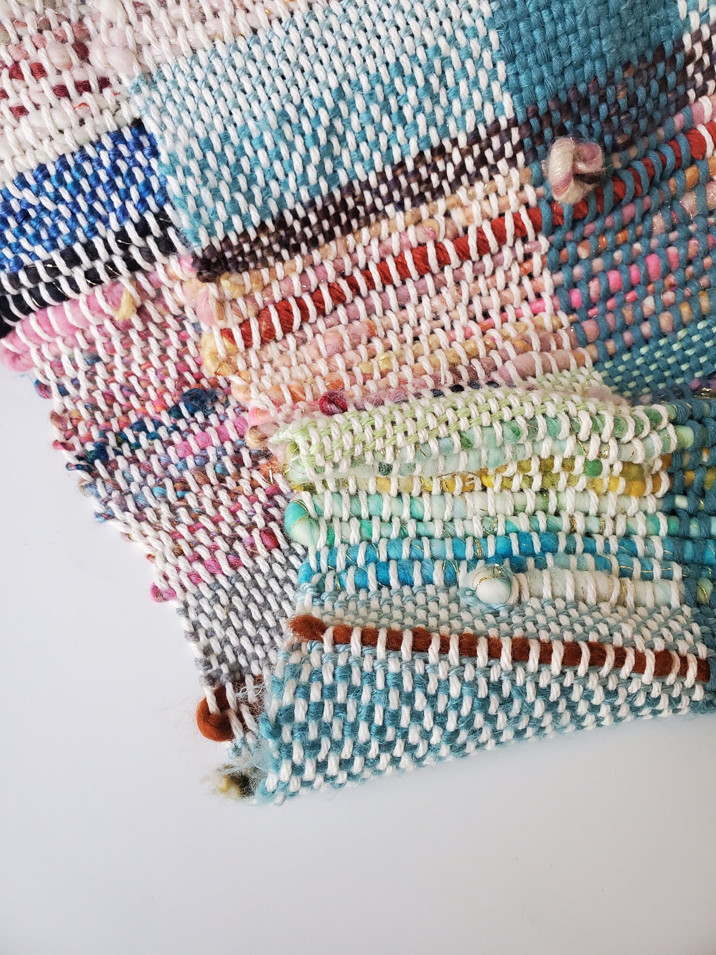HANDSPUN WRAP, table runner, shawl, blanket, Handspun Art Yarn, Weaving and Fiber Arts, Scrap Yarn, Yarn, woven scarf
