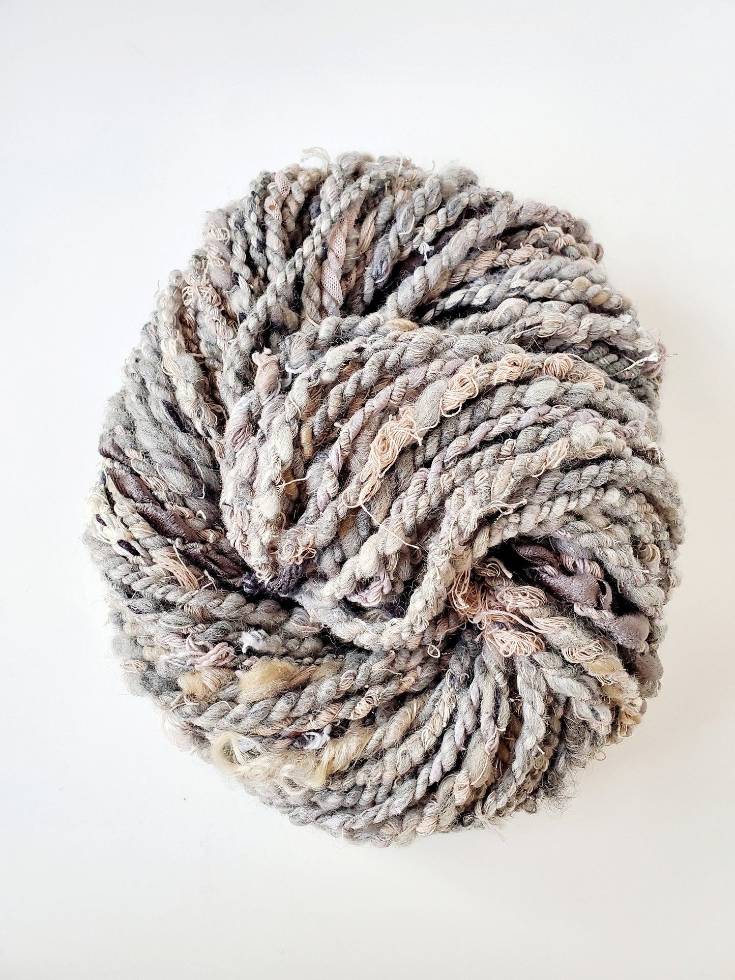 STEEL WOOL SCRAP Handspun Yarn 5yrds, Handspun Art Yarn, Weaving and Fiber Arts, Scrap Yarn, Yarn