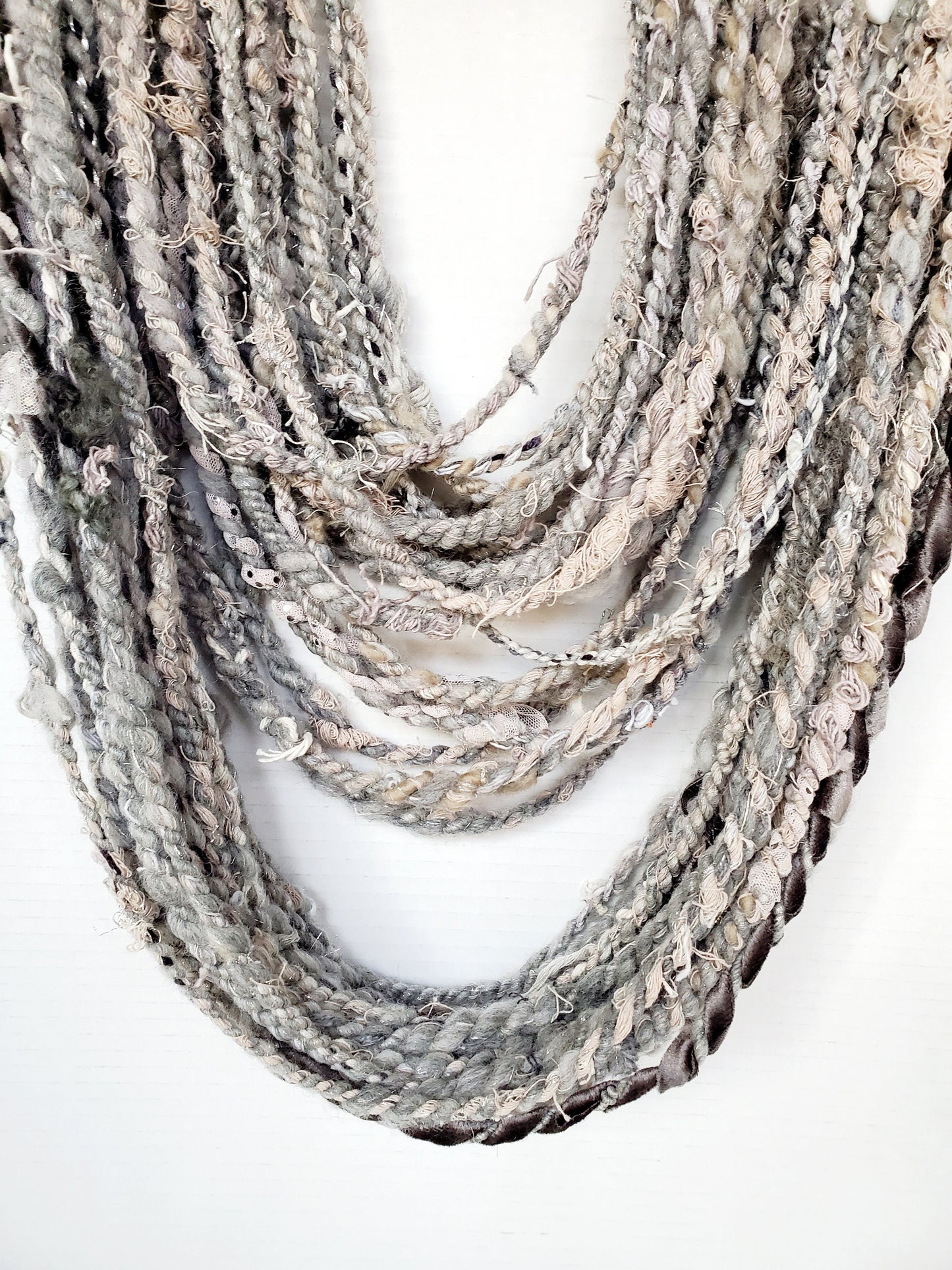 STEEL WOOL SCRAP Handspun Yarn 5yrds, Handspun Art Yarn, Weaving and Fiber Arts, Scrap Yarn, Yarn