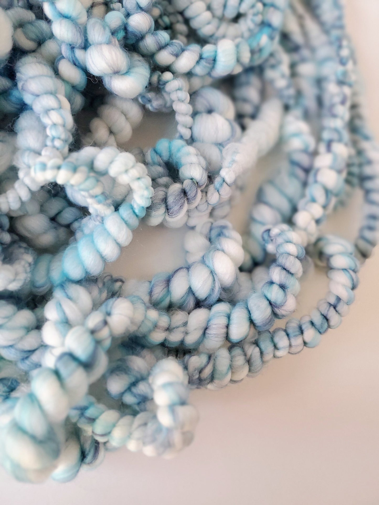 WAVES 4yrds, Handspun Art Yarn, Weaving and Fiber Arts, Scrap Yarn, Yarn