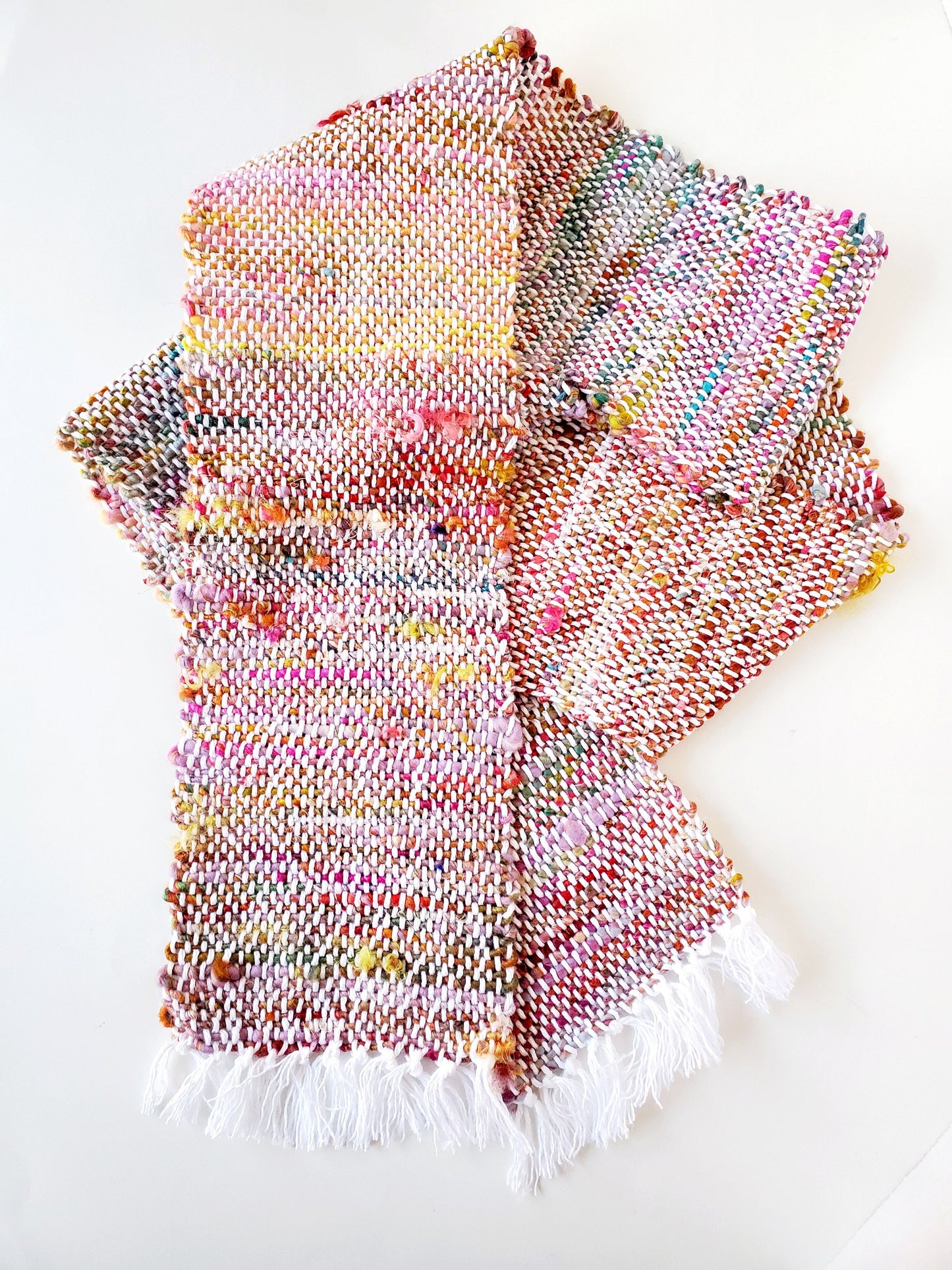 HANDSPUN SCARF, Handspun Art Yarn, Weaving and Fiber Arts, Scrap Yarn, Yarn, woven scarf