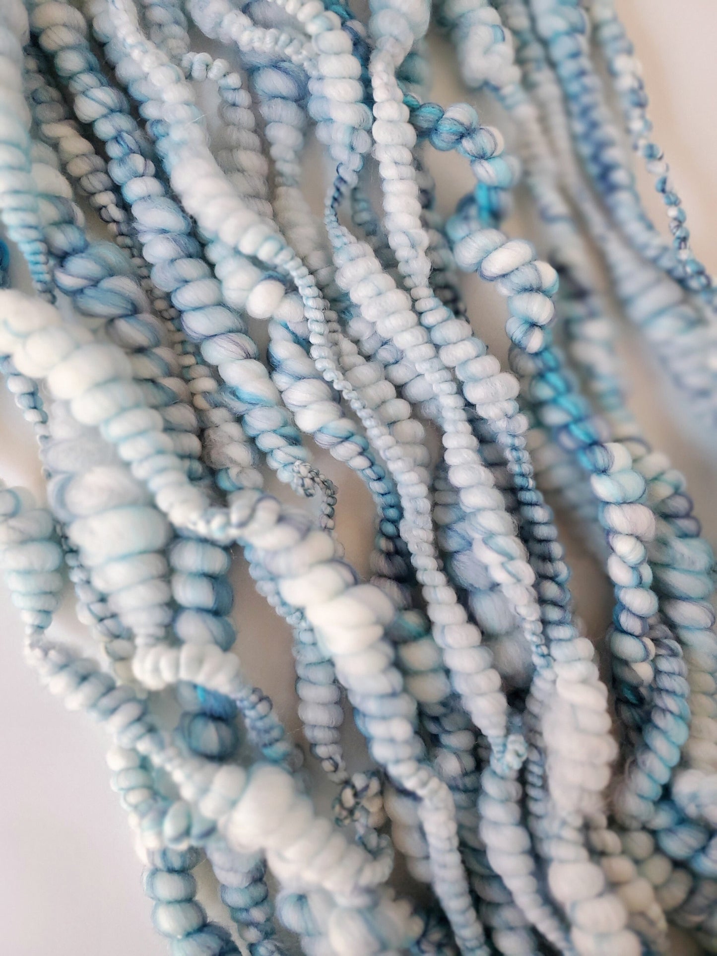 WAVES 4yrds, Handspun Art Yarn, Weaving and Fiber Arts, Scrap Yarn, Yarn