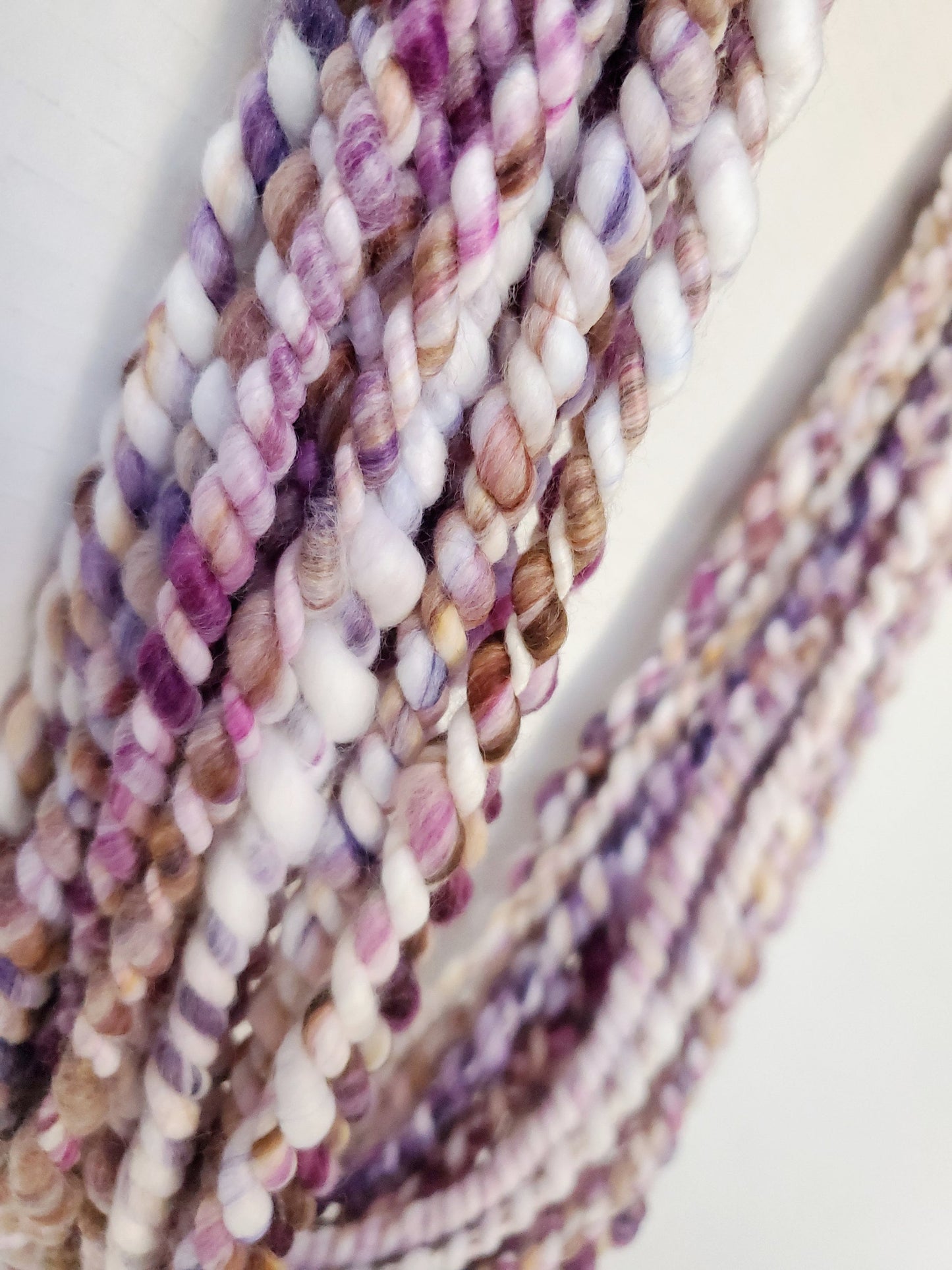 FIG faux cashmere 2-ply 6.5yrds, Handspun Art Yarn, Weaving and Fiber Arts, Scrap Yarn, Yarn