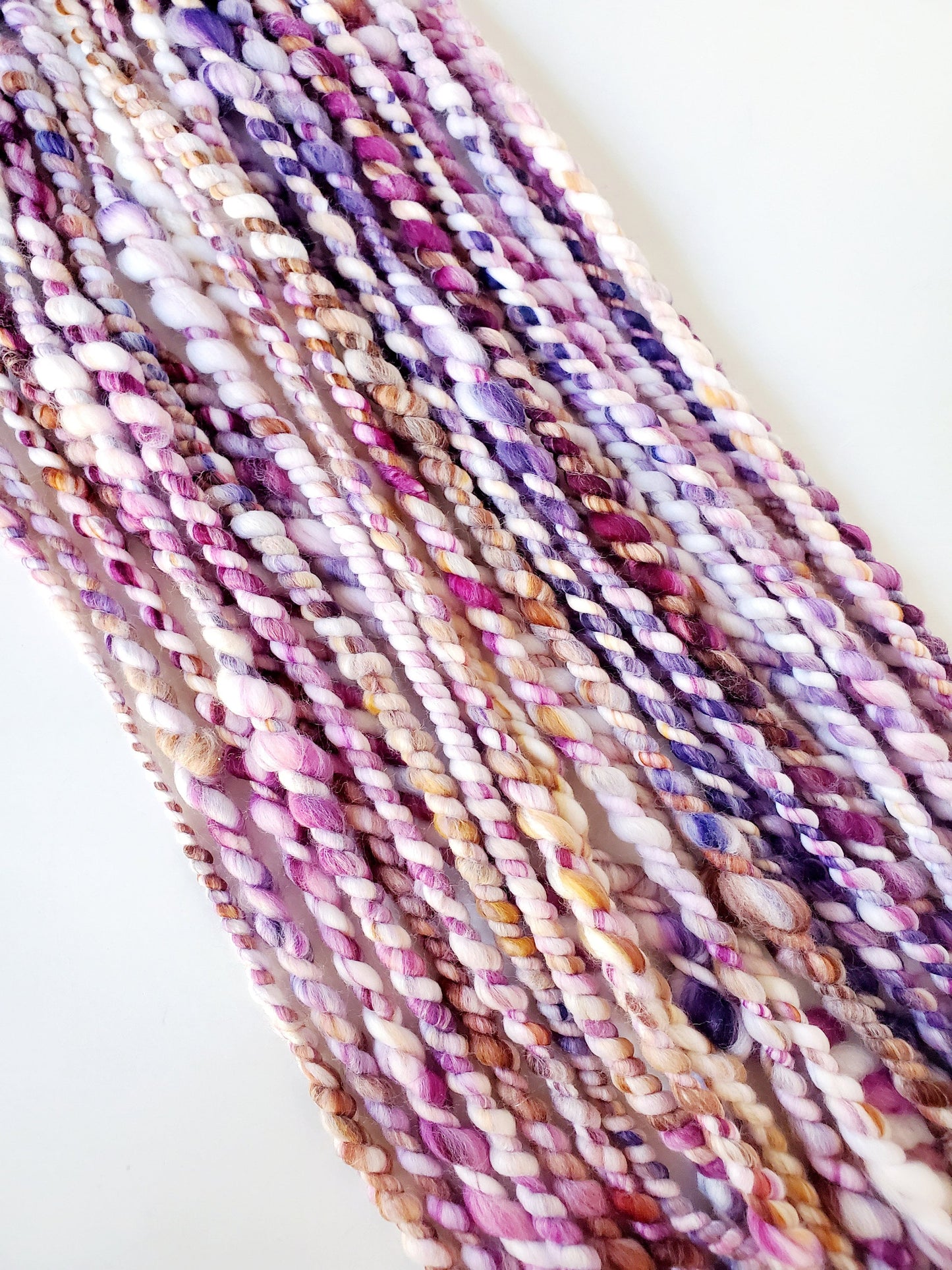 FIG faux cashmere 2-ply 6.5yrds, Handspun Art Yarn, Weaving and Fiber Arts, Scrap Yarn, Yarn