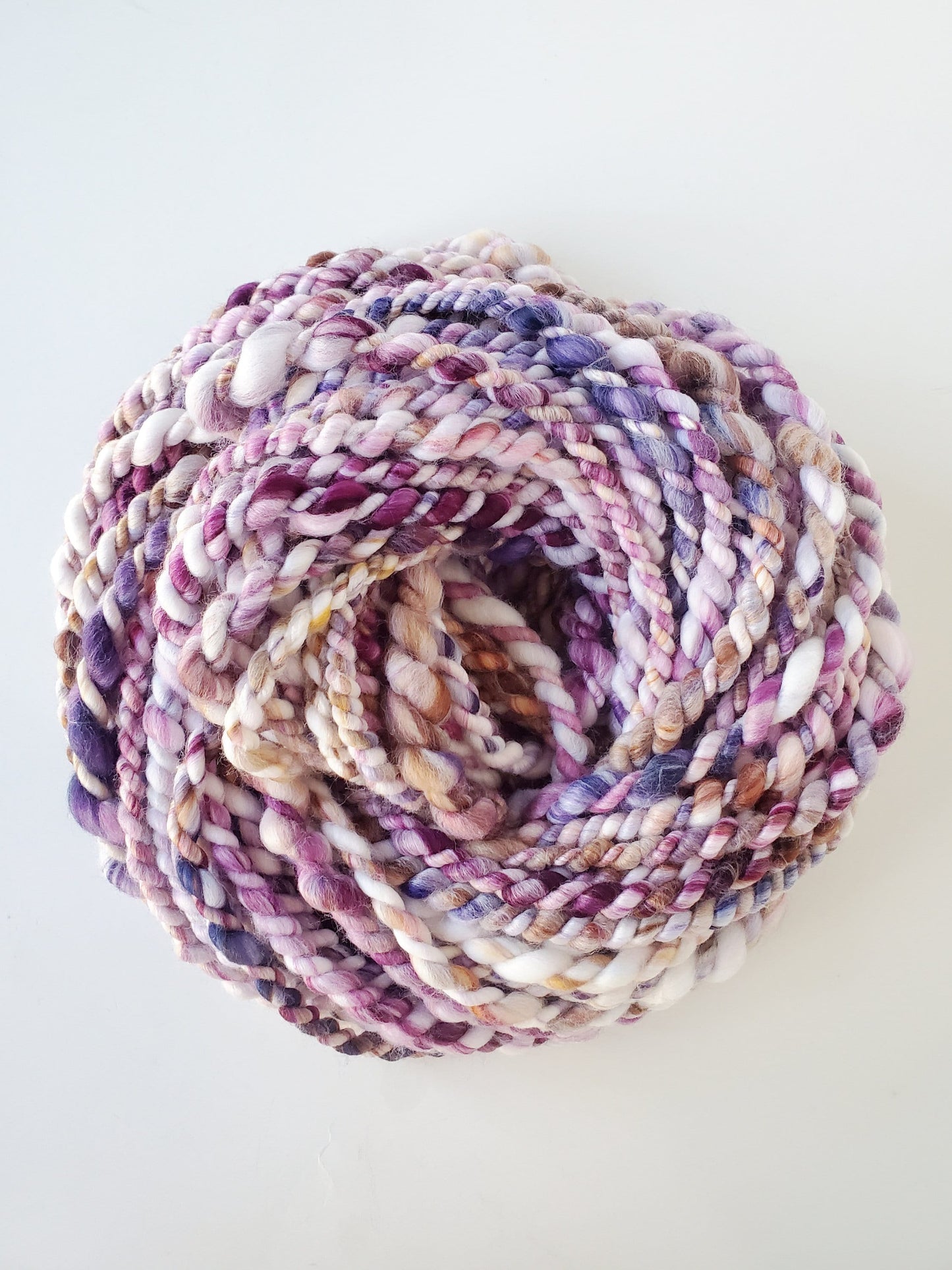FIG faux cashmere 2-ply 6.5yrds, Handspun Art Yarn, Weaving and Fiber Arts, Scrap Yarn, Yarn