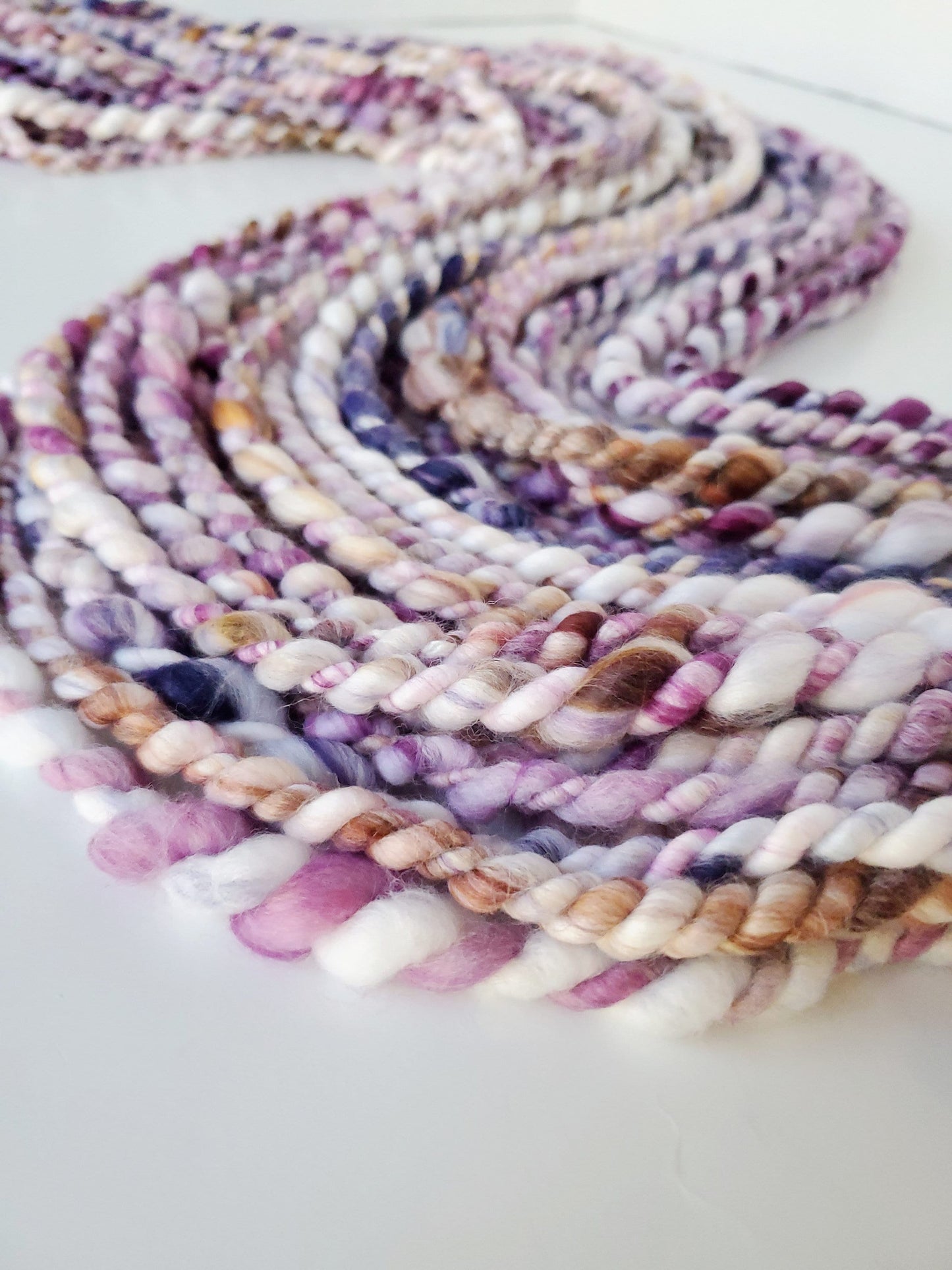 FIG faux cashmere 2-ply 6.5yrds, Handspun Art Yarn, Weaving and Fiber Arts, Scrap Yarn, Yarn