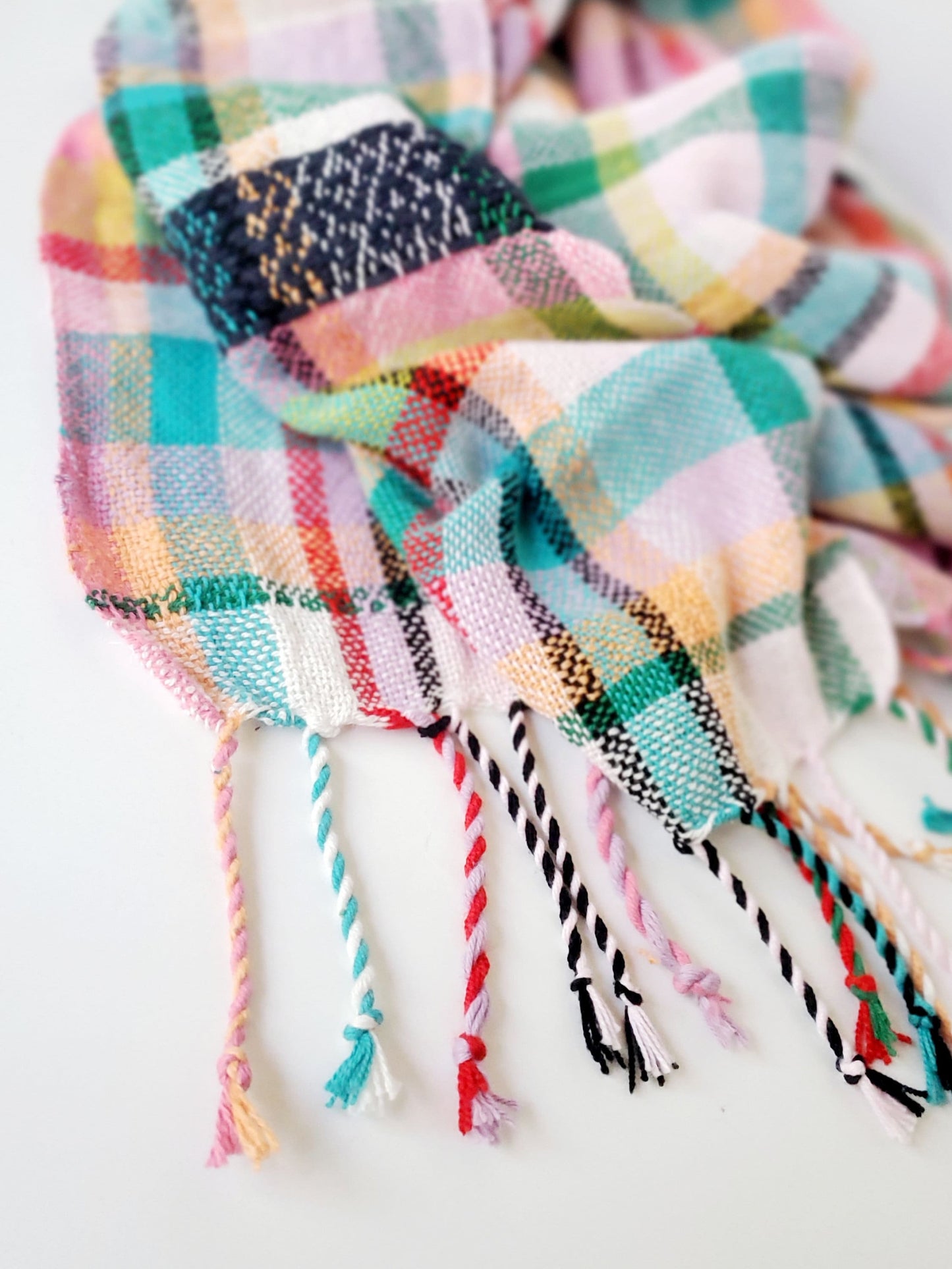 HANDWOVEN SCARF, Weaving and Fiber Arts, Yarn, woven scarf