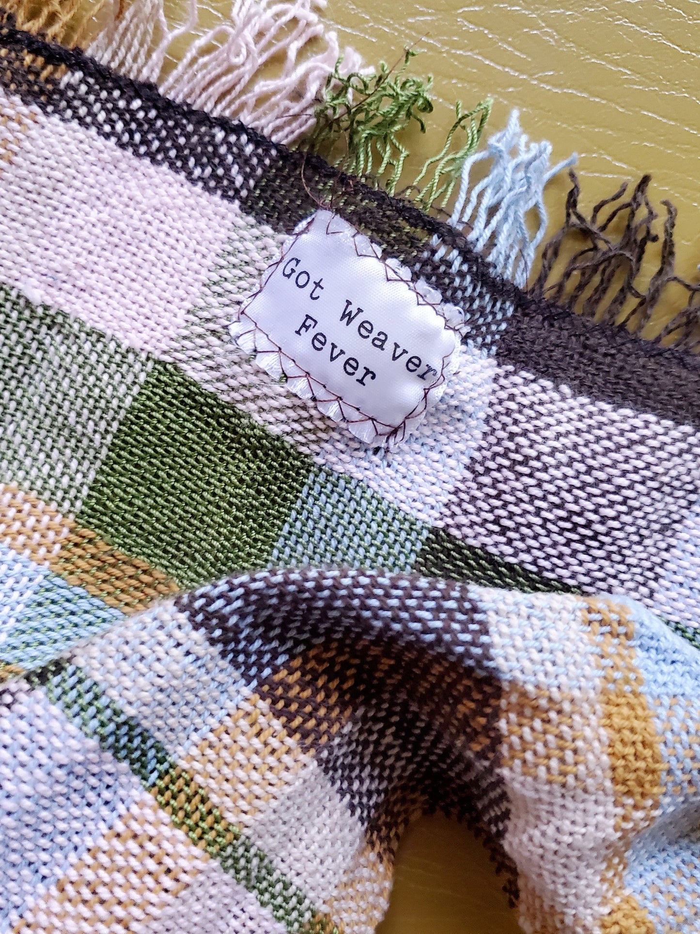 HANDWOVEN FALL SCARF, Weaving and Fiber Arts, Yarn, woven scarf