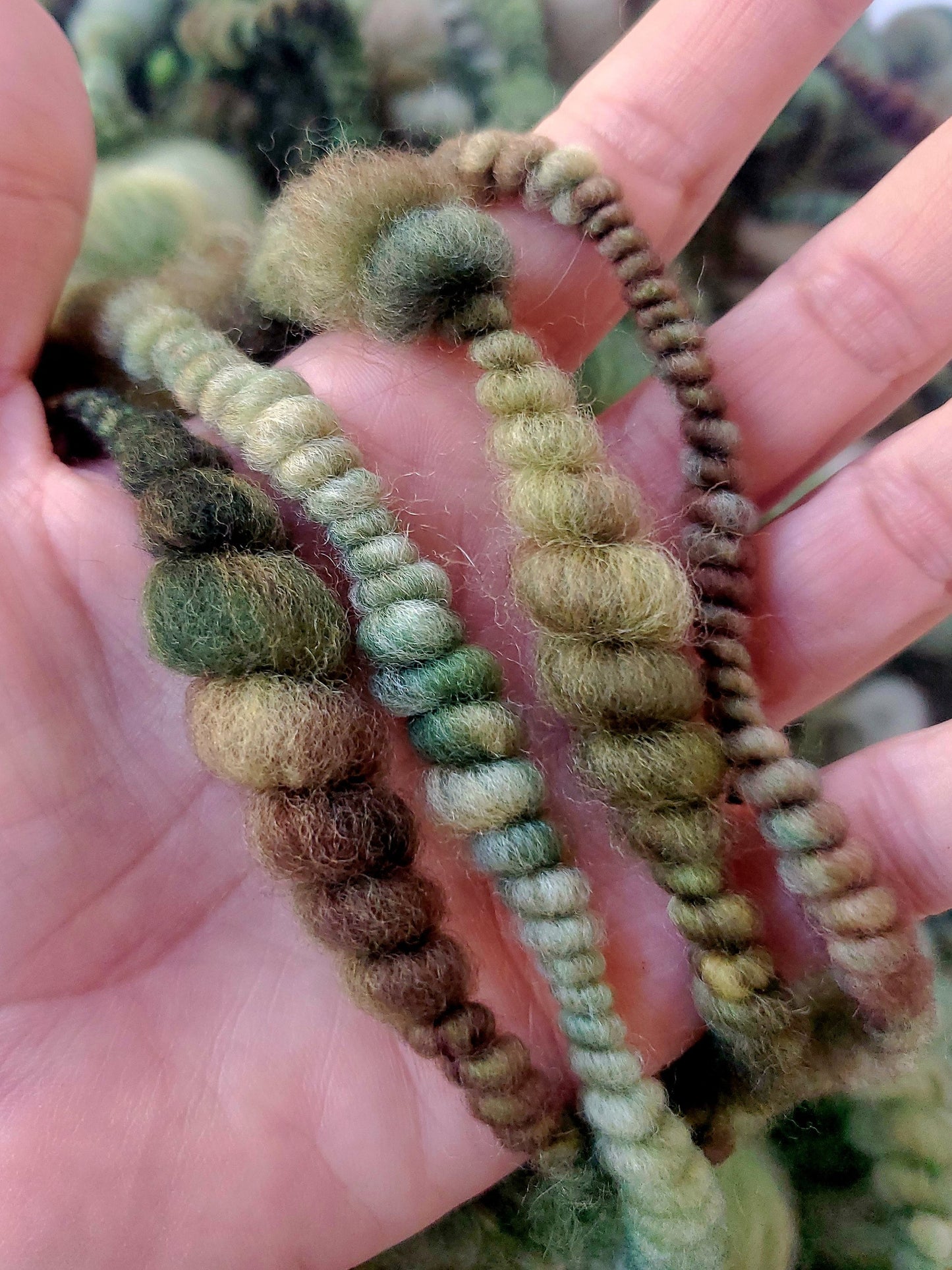 JUNGLE 5yrds, Handspun Art Yarn, Weaving and Fiber Arts, Scrap Yarn, Yarn