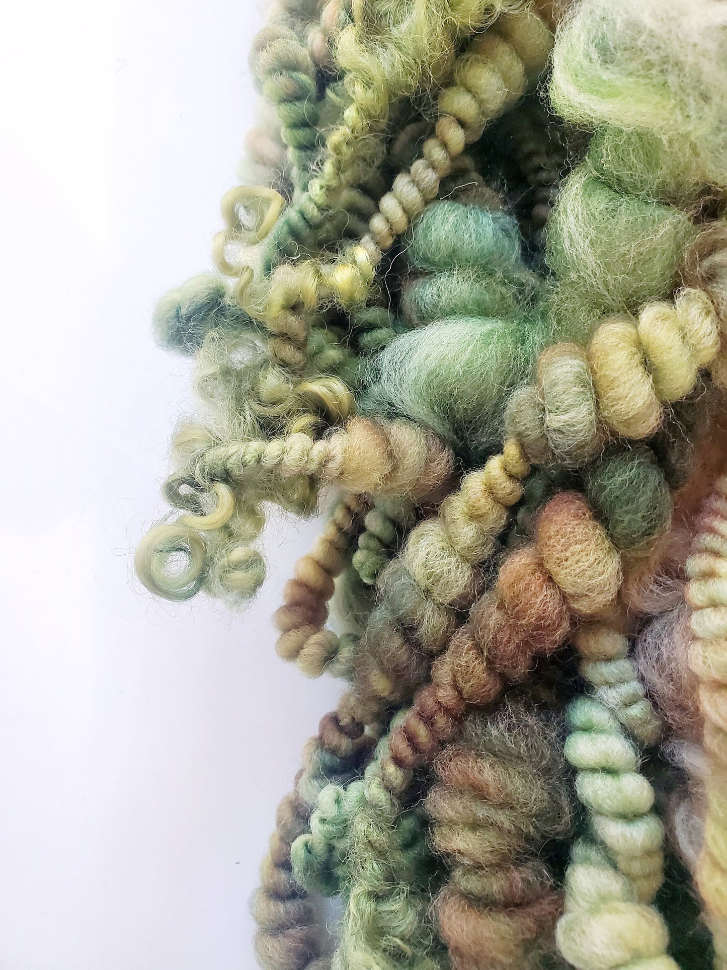 JUNGLE 5yrds, Handspun Art Yarn, Weaving and Fiber Arts, Scrap Yarn, Yarn