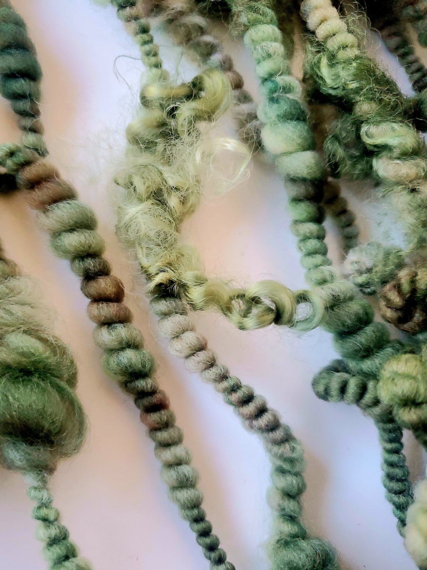 JUNGLE 5yrds, Handspun Art Yarn, Weaving and Fiber Arts, Scrap Yarn, Yarn