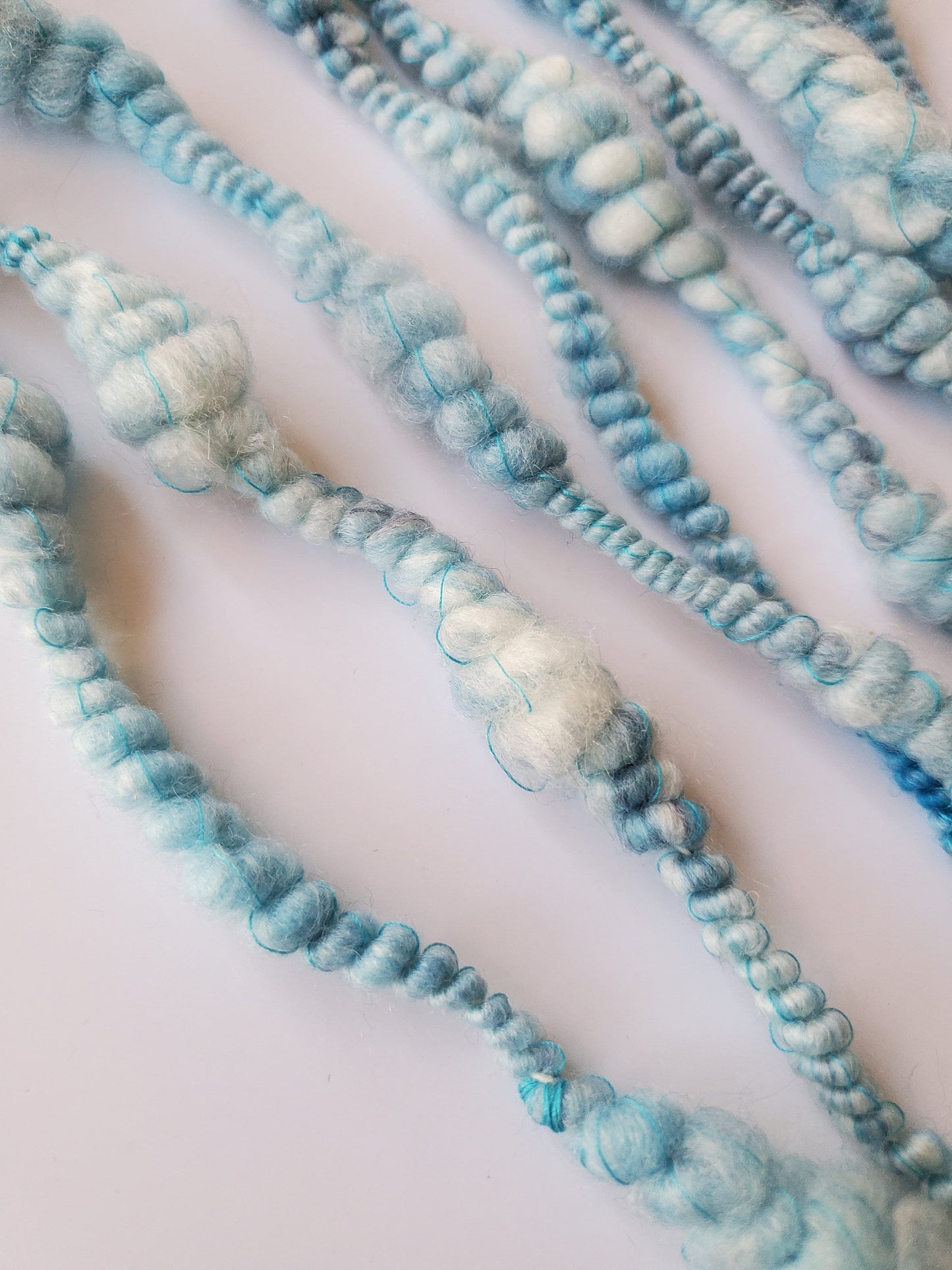WAVES 5yrds, Handspun Art Yarn, Weaving and Fiber Arts, Scrap Yarn, Yarn