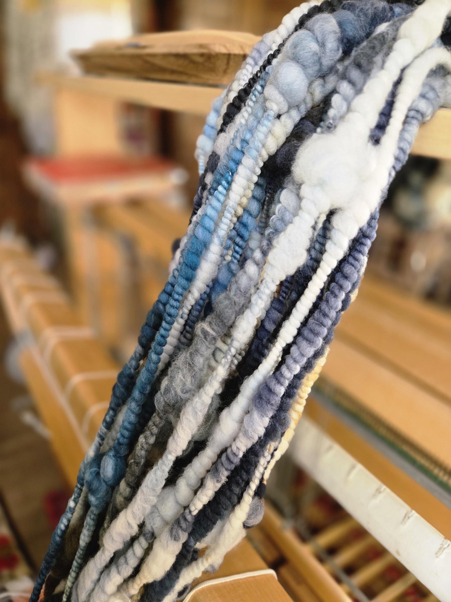 SWEET DREAMS 10yrds, Handspun Art Yarn, Weaving and Fiber Arts, Scrap Yarn, Yarn