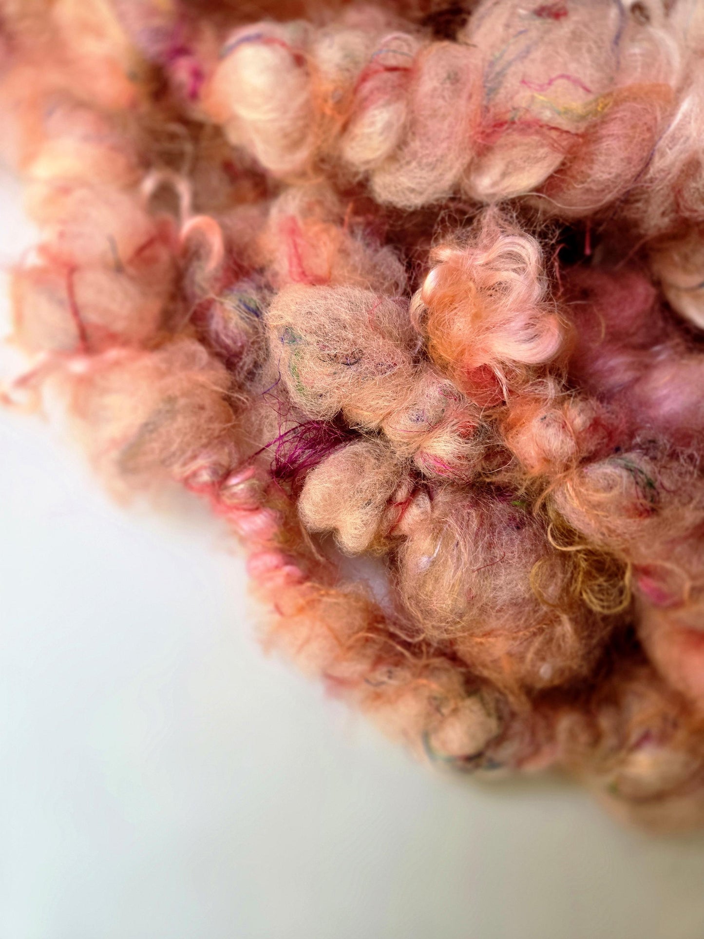 BRAINS 2yrds, Handspun Art Yarn, Weaving and Fiber Arts, Scrap Yarn, Yarn