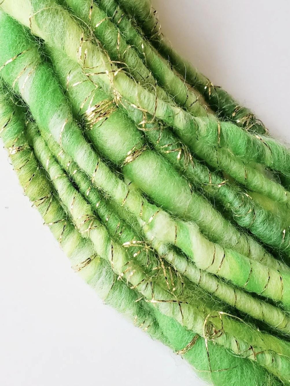 SLIME VIBES 7yrds, Handspun Art Yarn, Weaving and Fiber Arts, Scrap Yarn, Yarn