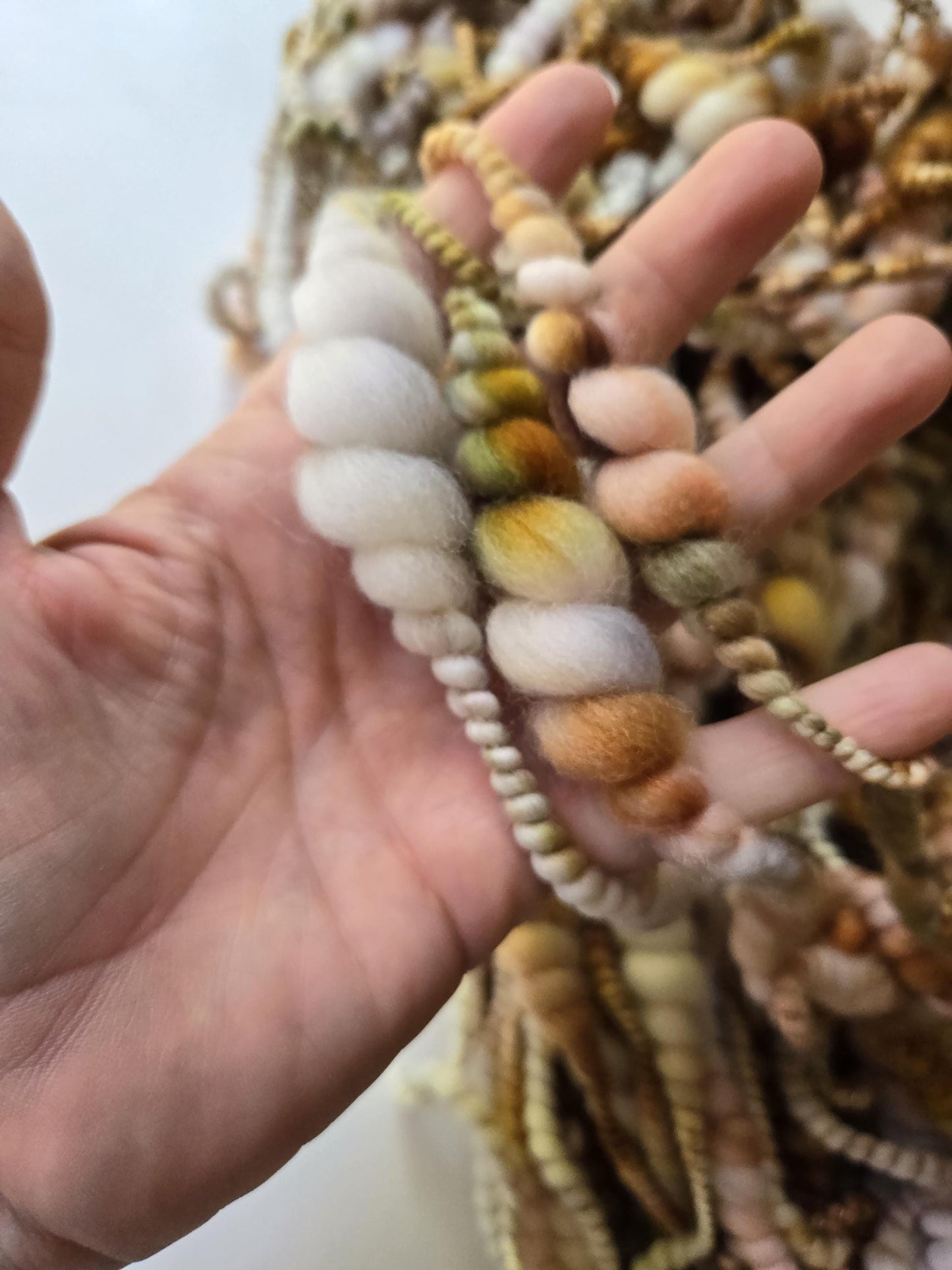 FALL BREAK 10yrds, Handspun Art Yarn, Weaving and Fiber Arts, Scrap Yarn, Yarn