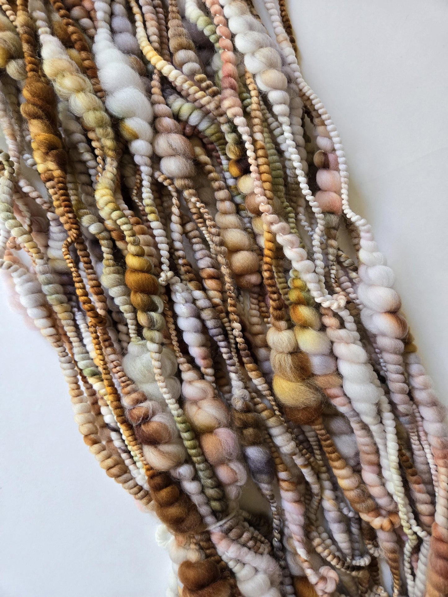 FALL BREAK 10yrds, Handspun Art Yarn, Weaving and Fiber Arts, Scrap Yarn, Yarn
