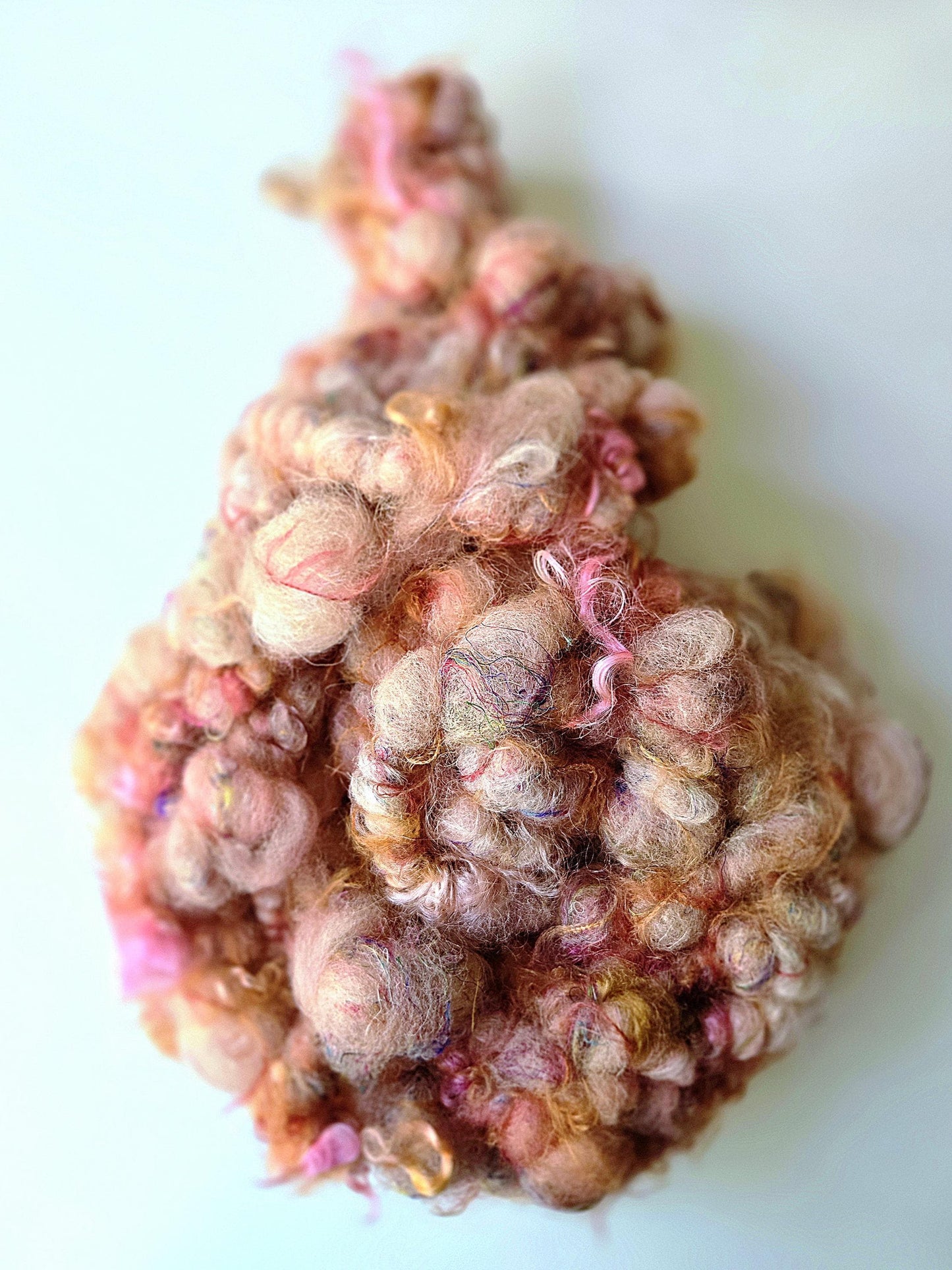 BRAINS 2yrds, Handspun Art Yarn, Weaving and Fiber Arts, Scrap Yarn, Yarn